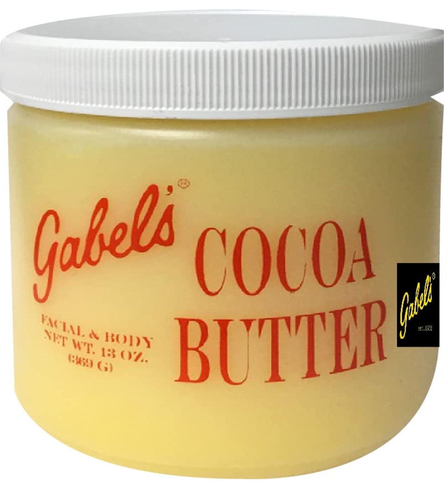 Gabel s Cocoa Butter 13oz (Yellow) Authentic Manufacturer Direct has protection seal logo in black label on the jar 13 Ounce (Pack of 1) Yellow