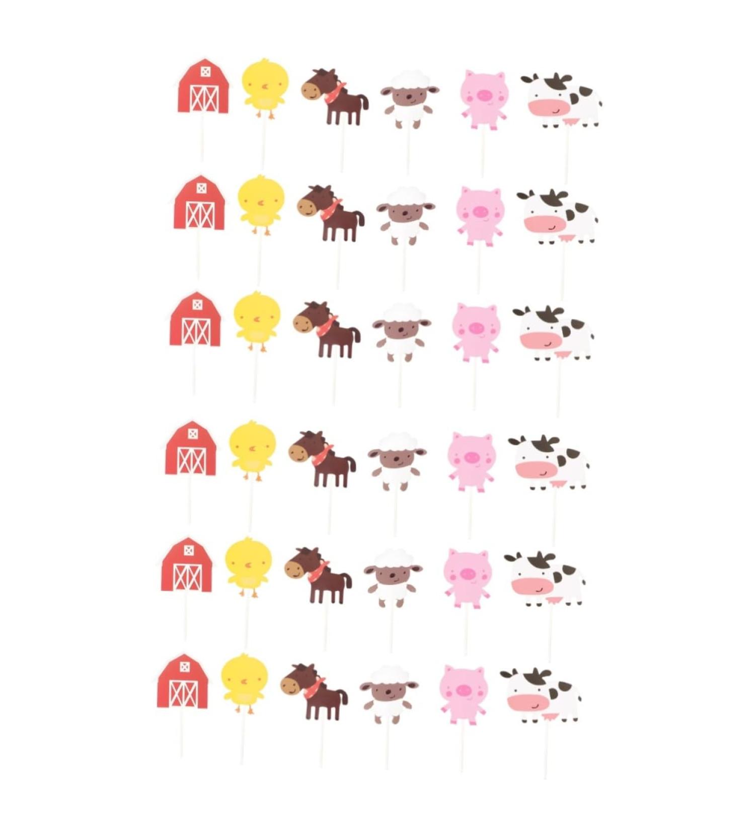 SAFIGLE 36 Pcs Farm Animals Dessert Picks Birthday Cupcake Topper Cupcakes Animal Cupcake Picks Cake Picks for Muffin Party Food Pick Children Decor Farm Themed Cake Toppers Modeling Stick As Shownx2pcs 7X6cmx2pcs - Buy Online on GoSupps.com