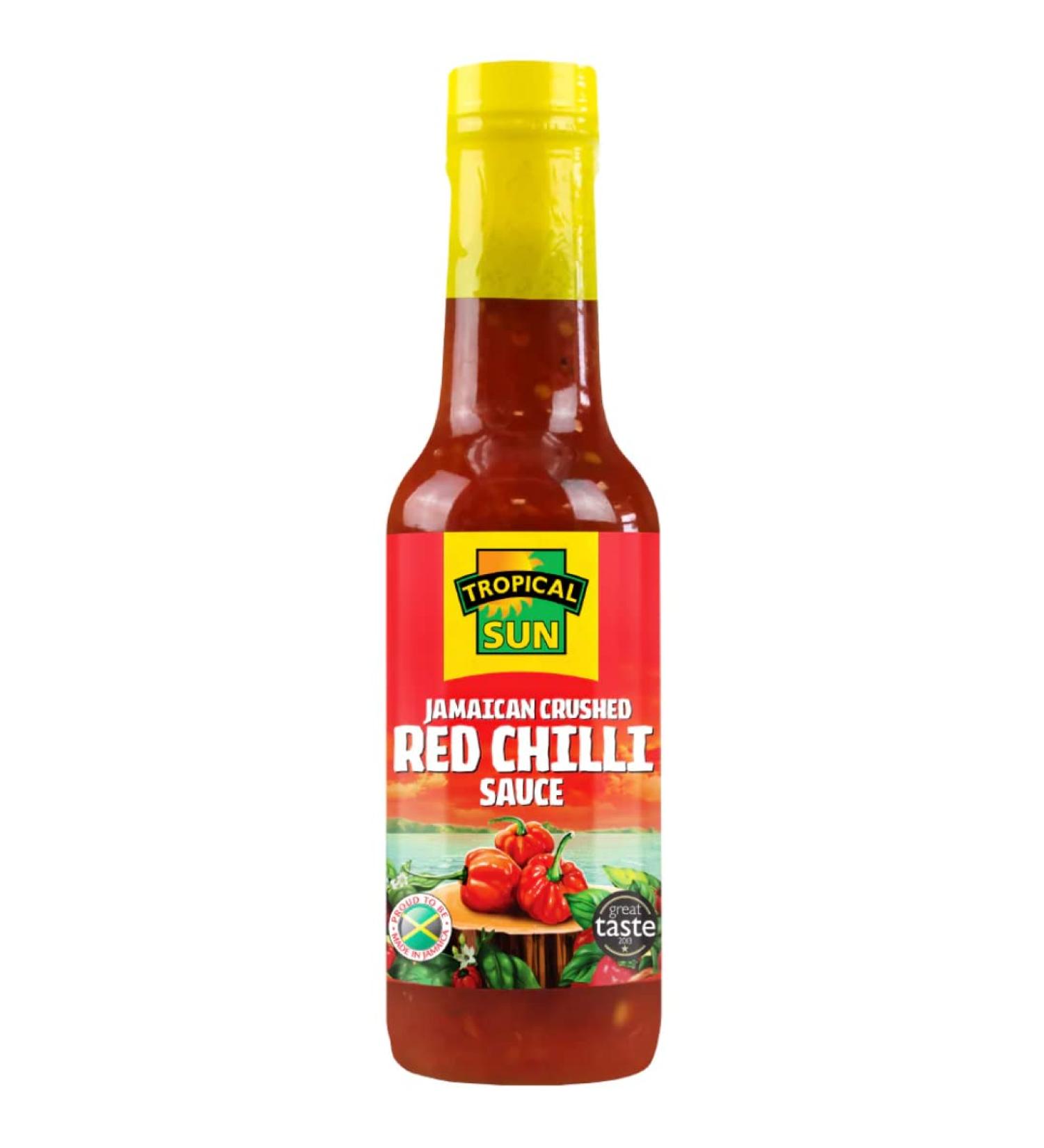 2 x Tropical Sun Jamaican Crushed Red Chilli Sauce 12 x 142ml