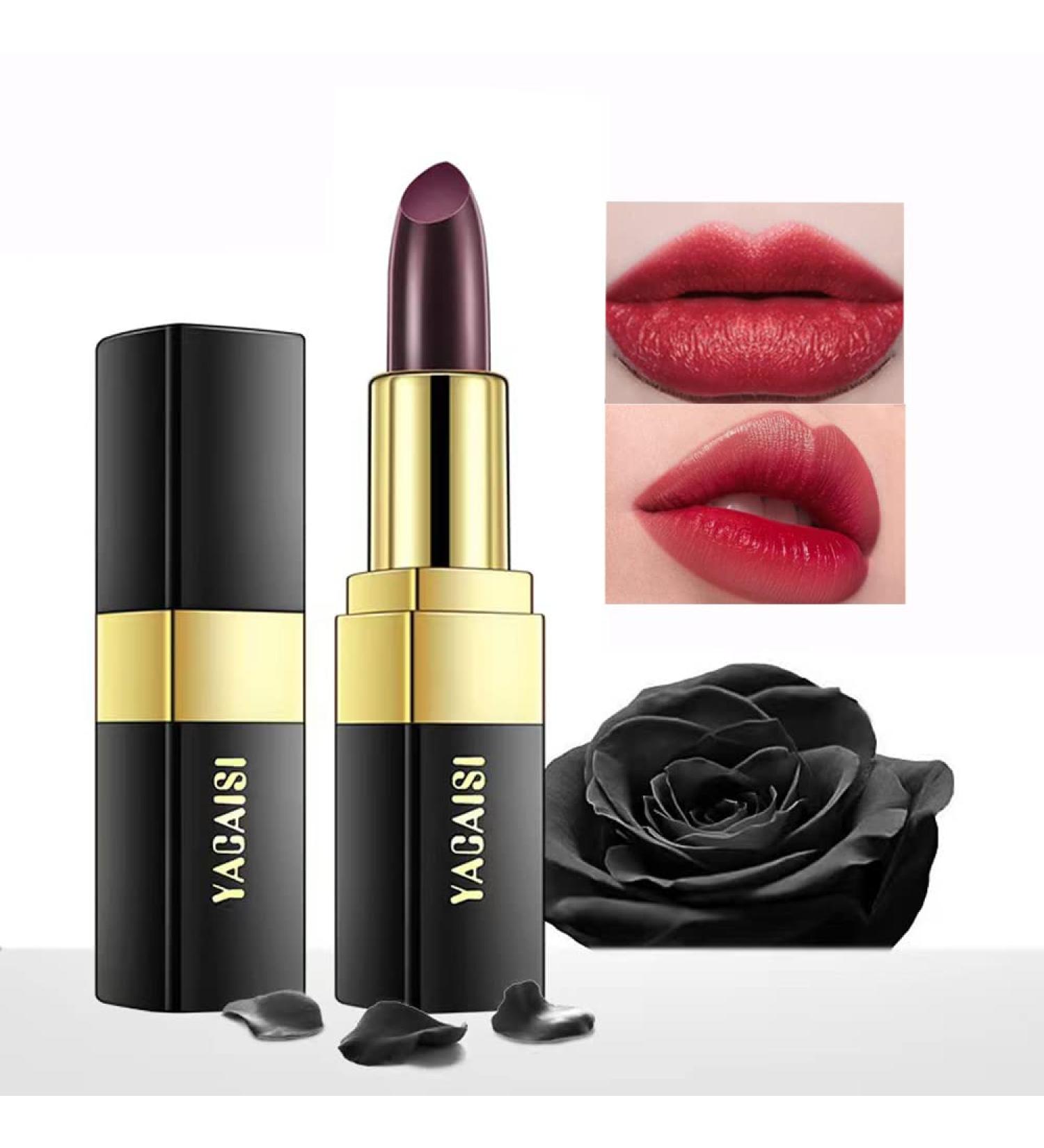 Yeweian Black Color Changing Lipstick - Magic Color Changing Lip Balm for Women - Natural Moisturizing & Long Lasting Formula - Brick Red Transformation - Buy Online on GoSupps.com