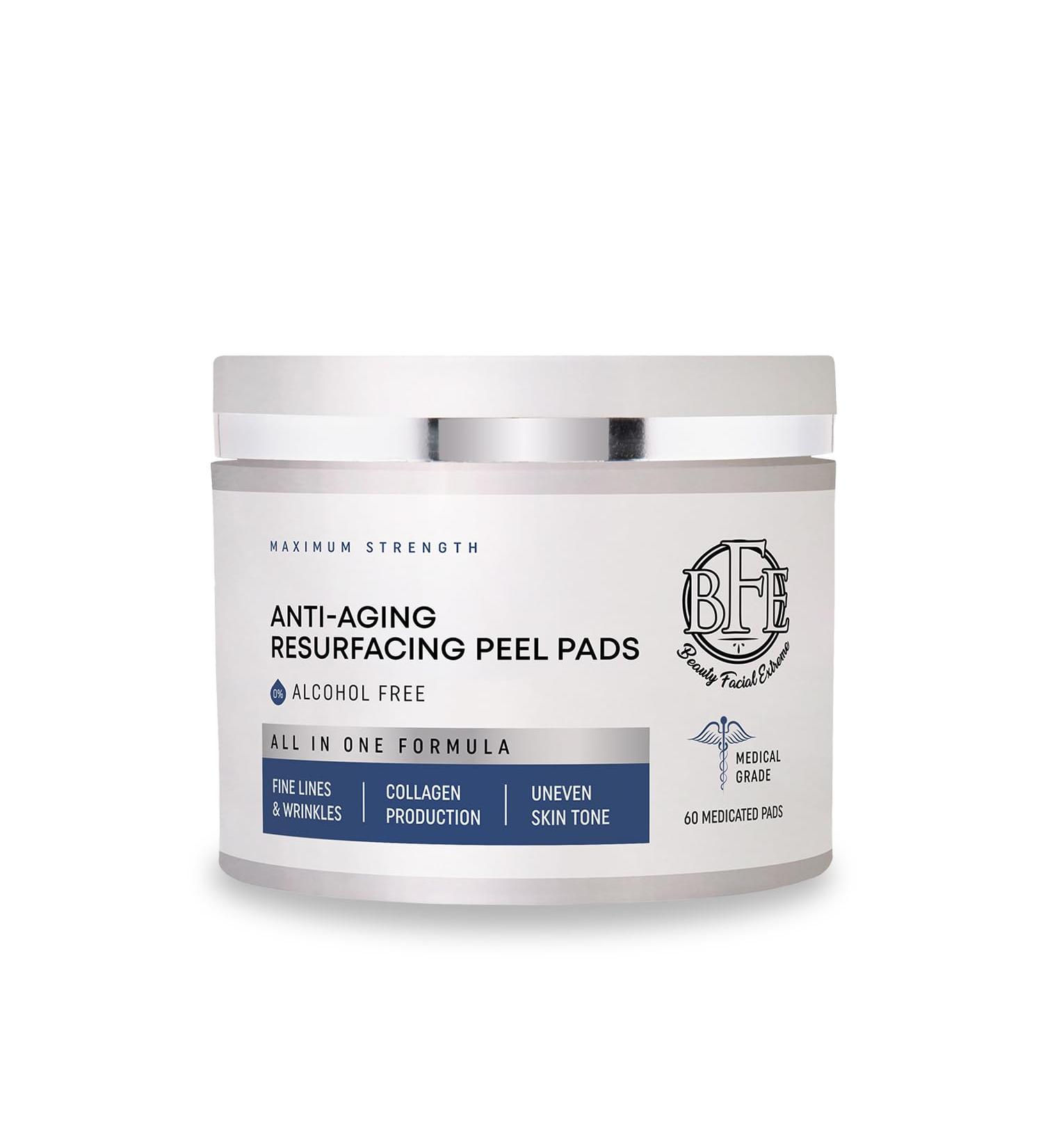 Anti-Aging Exfoliating Peel Pads | Lactic Salicylic & Glycolic Treatment for Fine Lines Wrinkles & Dark Spots | Face & Body Care - Buy Online on GoSupps.com