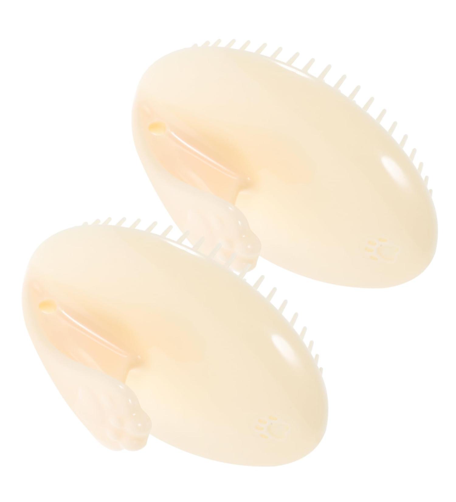 Soesfoufu 2-Piece Silicone Shampoo Comb & Scalp Massage Brush - Hair Shower Brush for Ultimate Hair Care - Buy Online on GoSupps.com