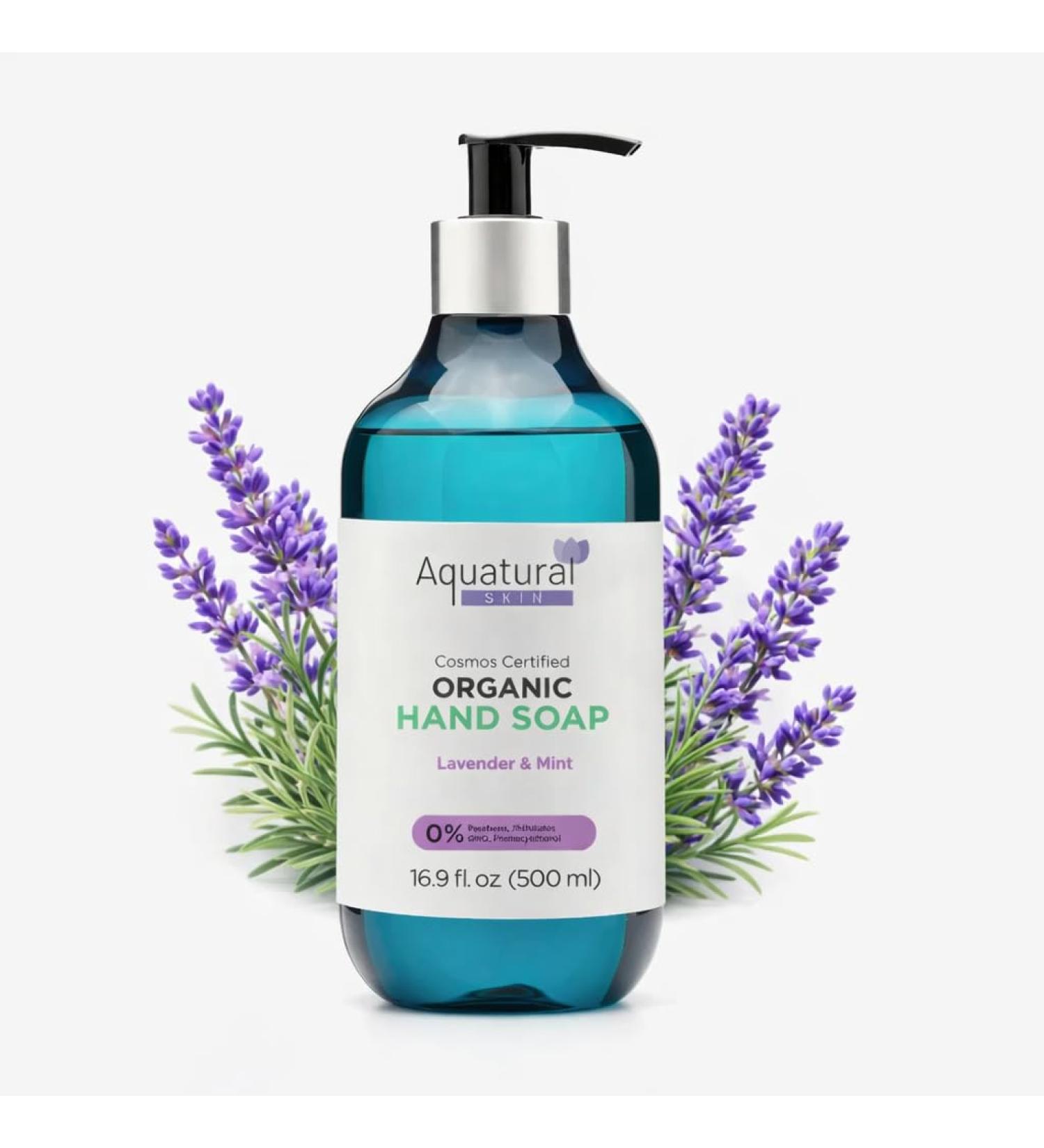 Lavender & Mint Liquid Hand Soap, Natural Scent Moisturizing Vegan Kitchen & Bathroom Soap for Hand Wash for Sensitive Skin, Nourishing Formula, Refillable Bottle 16.9 Fl Oz Mint 16 Fl Oz (Pack of 1) - Buy Online on GoSupps.com