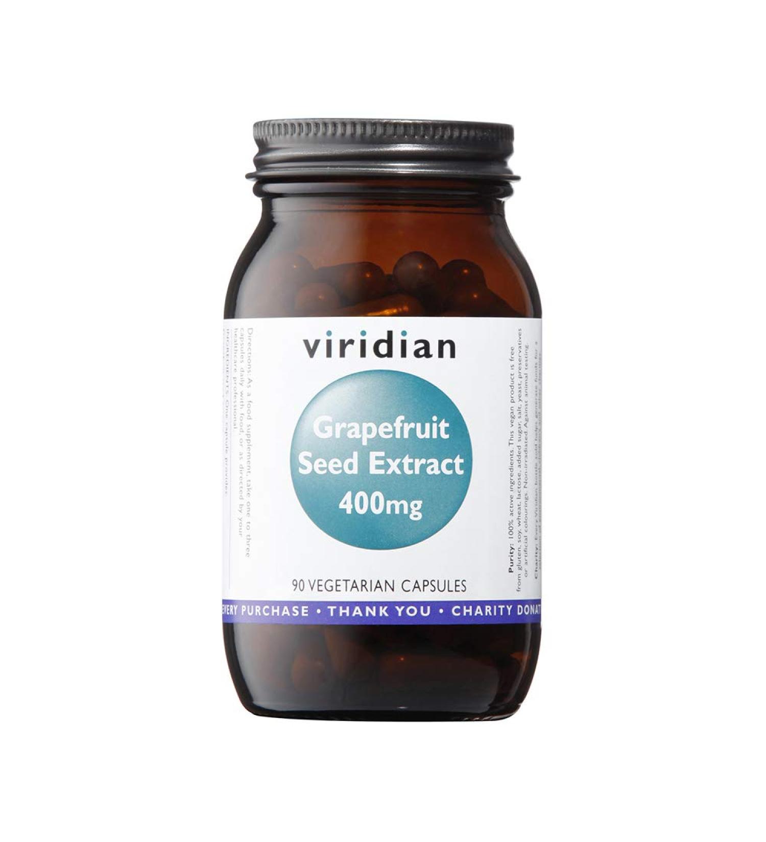 Viridian Grapefruit Seed Extract* 400mg Veg Caps 90