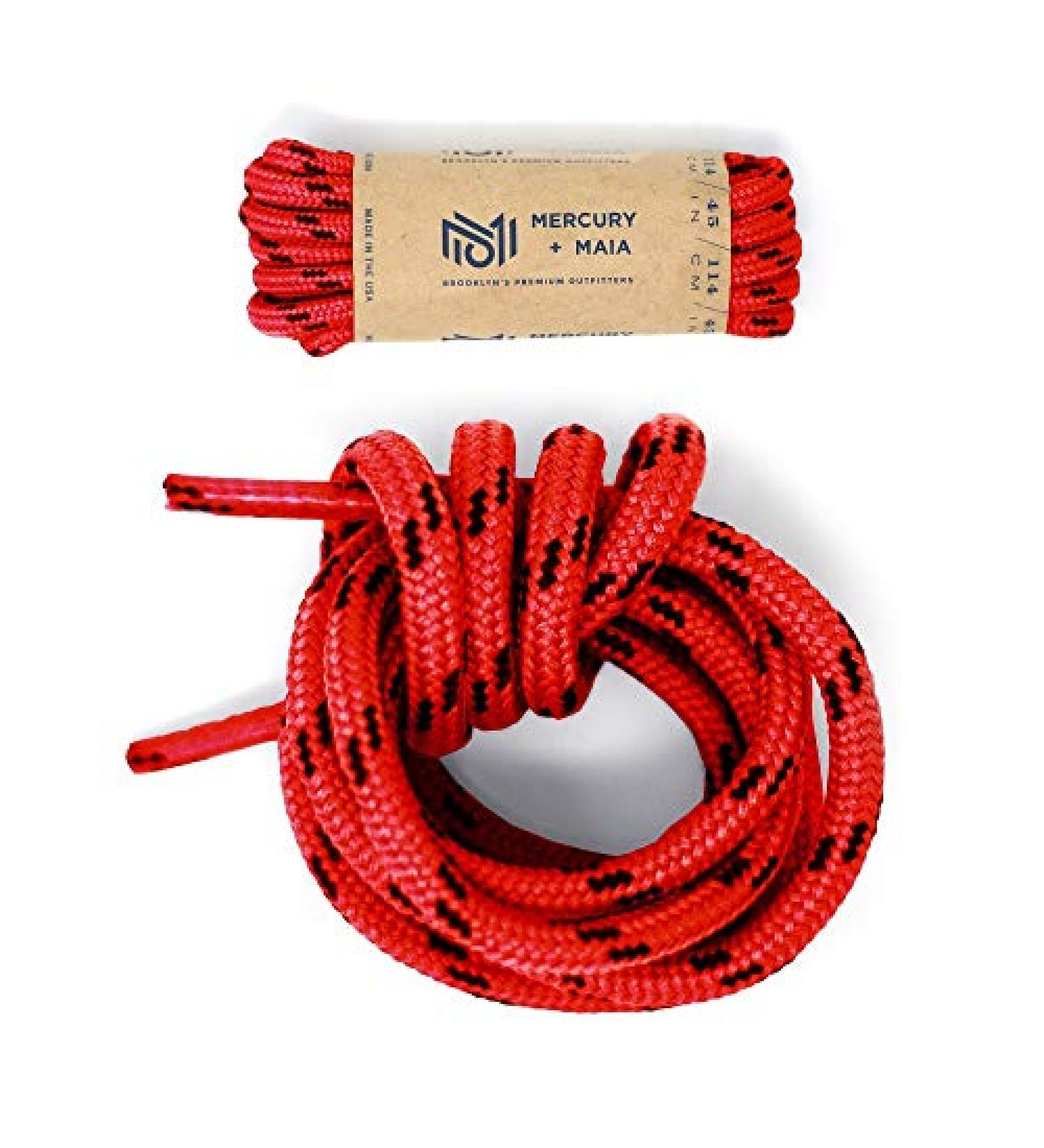 Honey Badger Heavy Duty Kevlar Work Boot Laces - 45 Round Shoelaces (Red/Black) - USA Made (1 Pair) - Buy Online on GoSupps.com