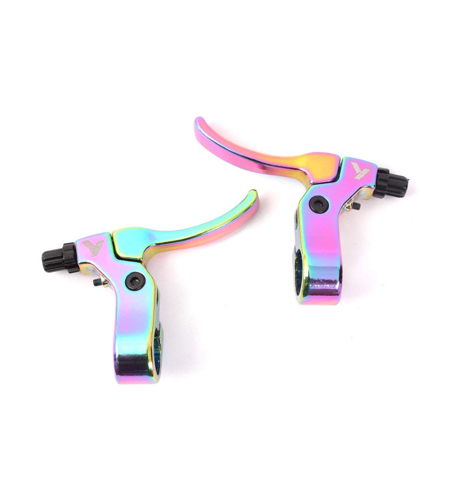 KHE Radius BMX Brake Lever Pair | 6061 Aluminum Cold Forged | 2-Finger | Oil Slick Finish - Buy Online on GoSupps.com