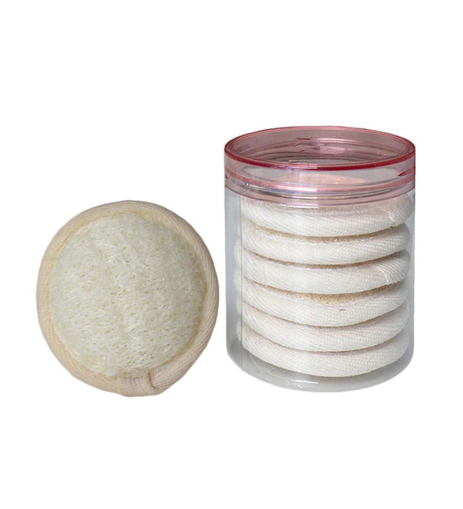 Healifty 10-Pack Reusable Face Luffa Pads | Round Makeup Remover & Facial Cleaning Pads for Women - Eco-Friendly & Gentle - 65mm - Buy Online on GoSupps.com