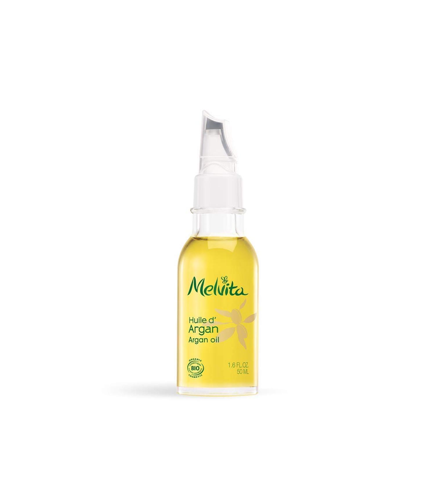 Melvita Organic Argan Oil - Face Body and Hair Care - Nourishes Protects and Tightens - Slows Skin Aging - 100% Natural - 50ml - Buy Online on GoSupps.com