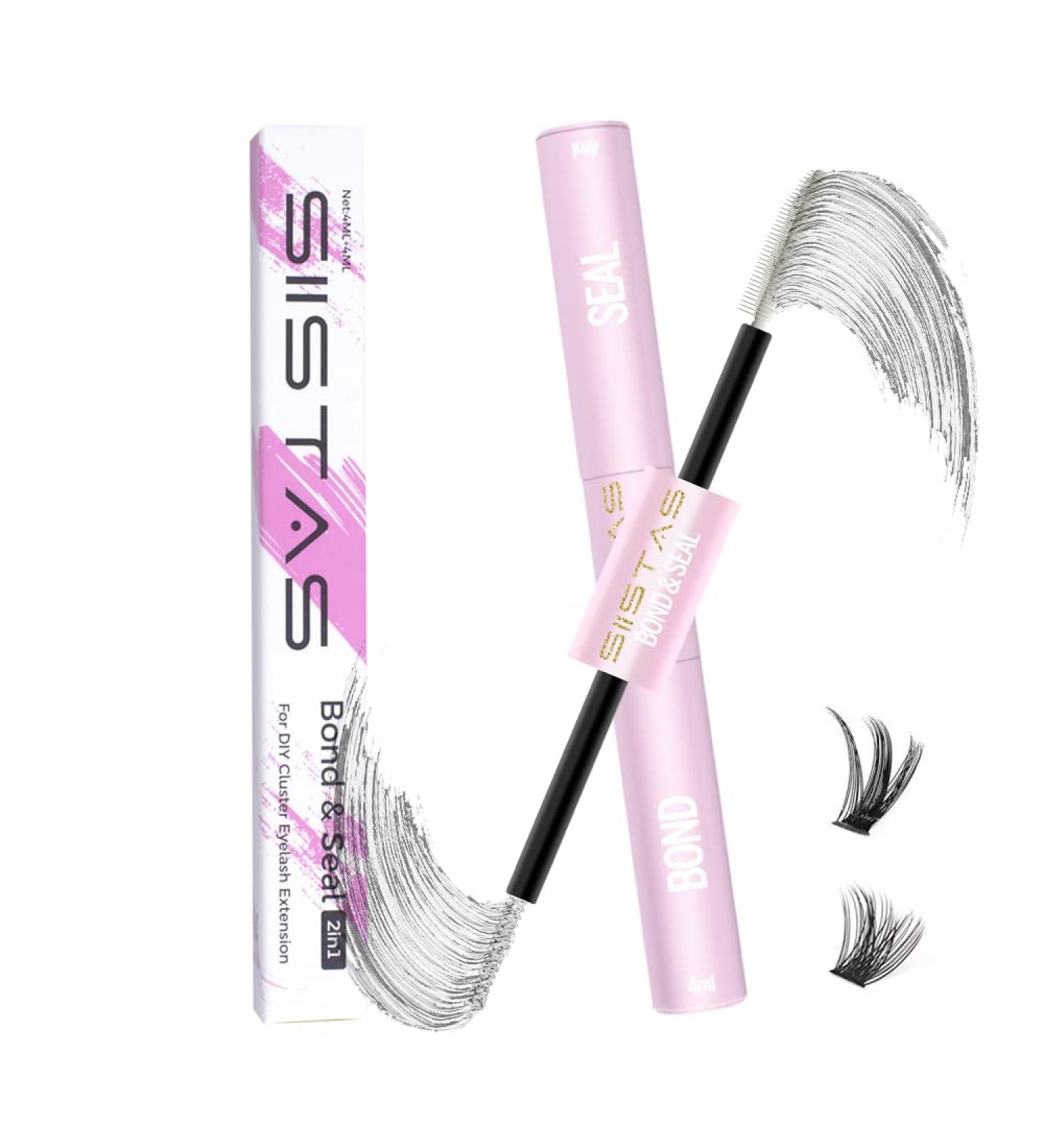 Lash Bond and Seal Cluster Eyelash Glue | Super Strong Hold Waterproof Adhesive for DIY Individual Eyelash Extensions | Sensitive Eyes Friendly | 2in1 Clear Bond - Buy Online on GoSupps.com