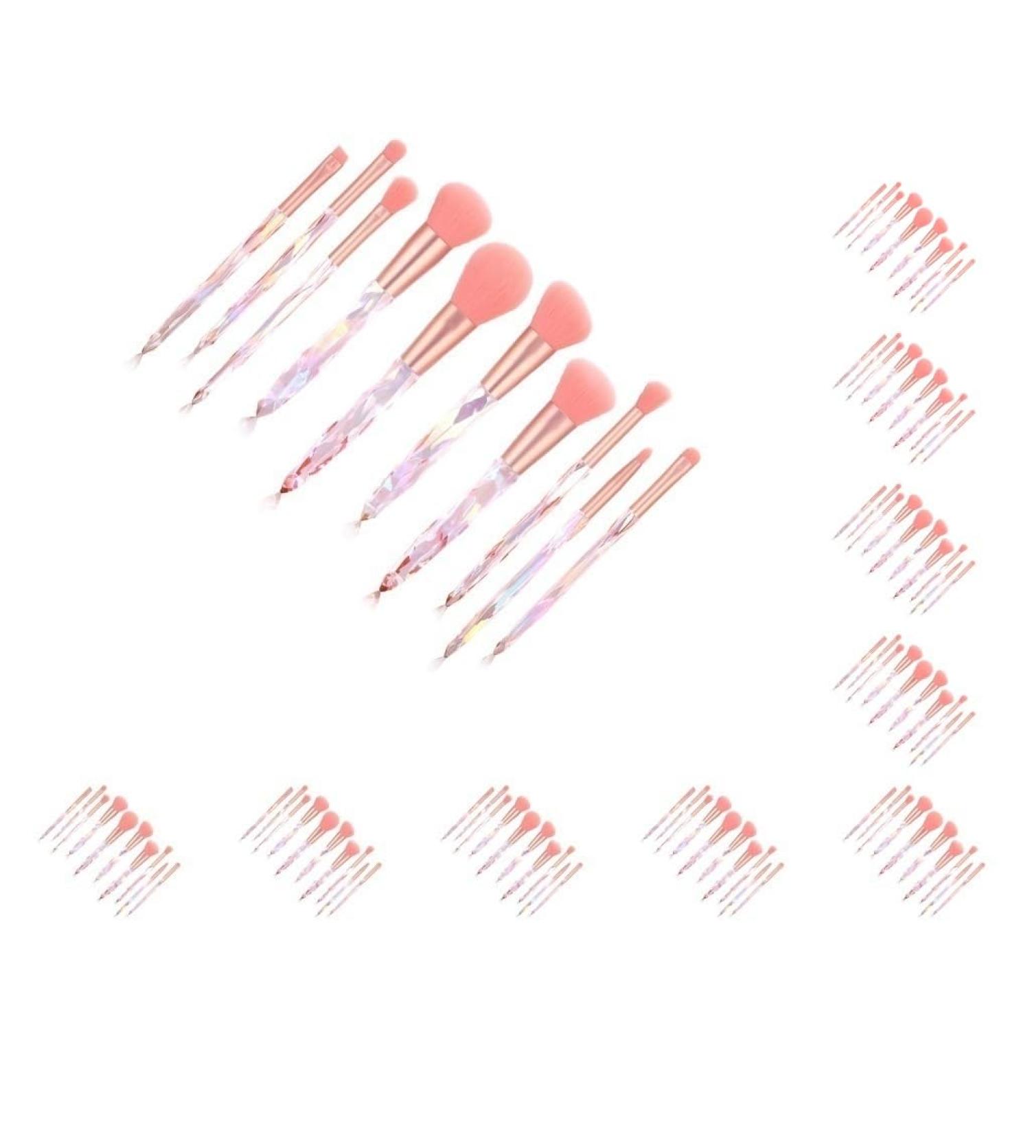 10 set of 10 Pieces Women Makeup Brushes Set Universal Ladies Fan Shaped Blush Foundation Cosmetic Brushes Applicator Tools Pink 10 set of (Pink) - Buy Online on GoSupps.com