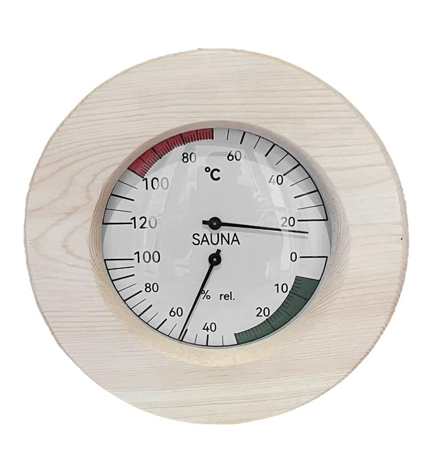 Xptieeck Wooden Sauna Thermometer & Hygrometer - High-Temperature Analog Thermometer | Noble Sauna Accessory Set - Buy Online on GoSupps.com