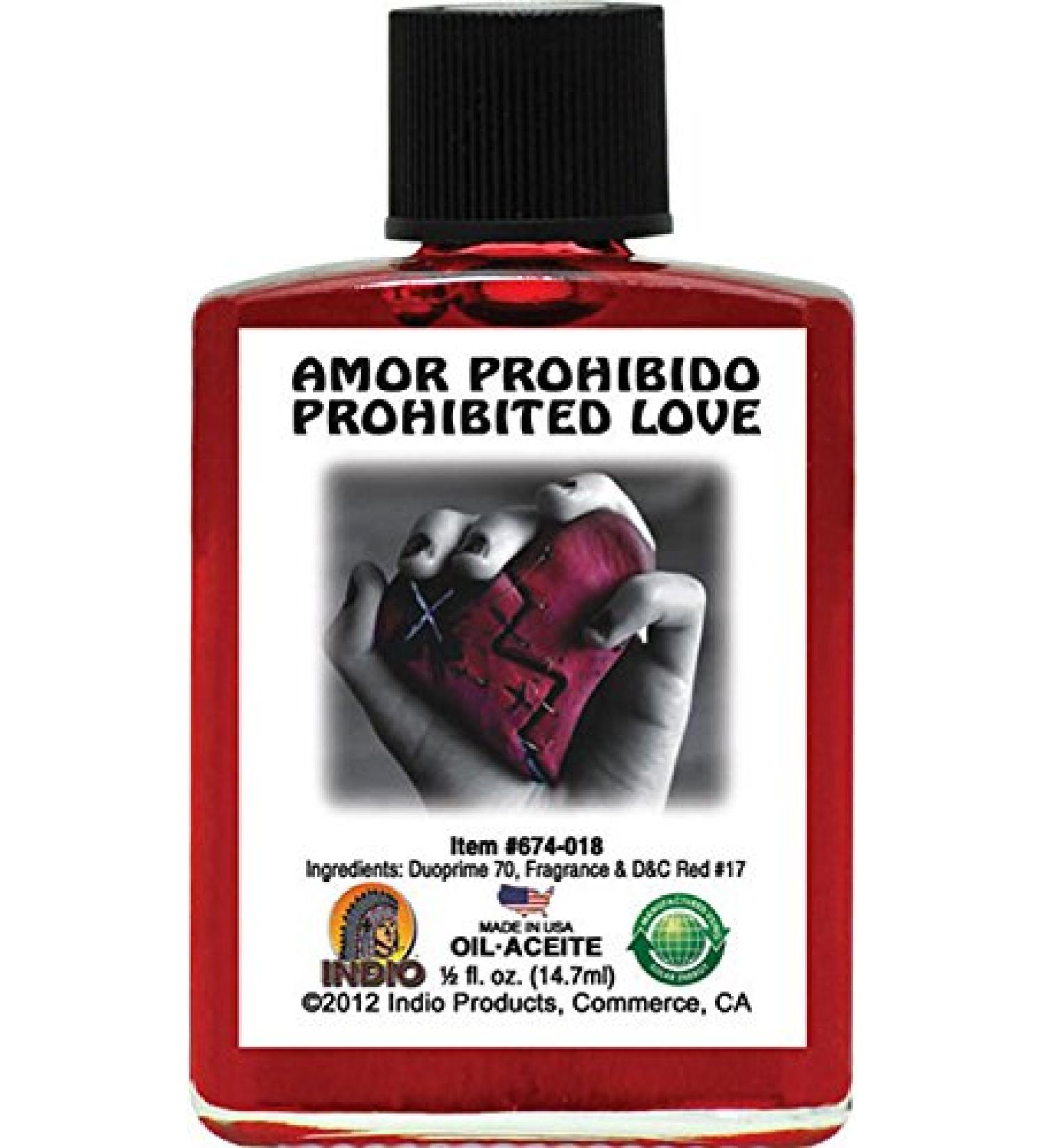 INDIO Oil- Prohibited Love Amor PROHIBIDO 1/2oz