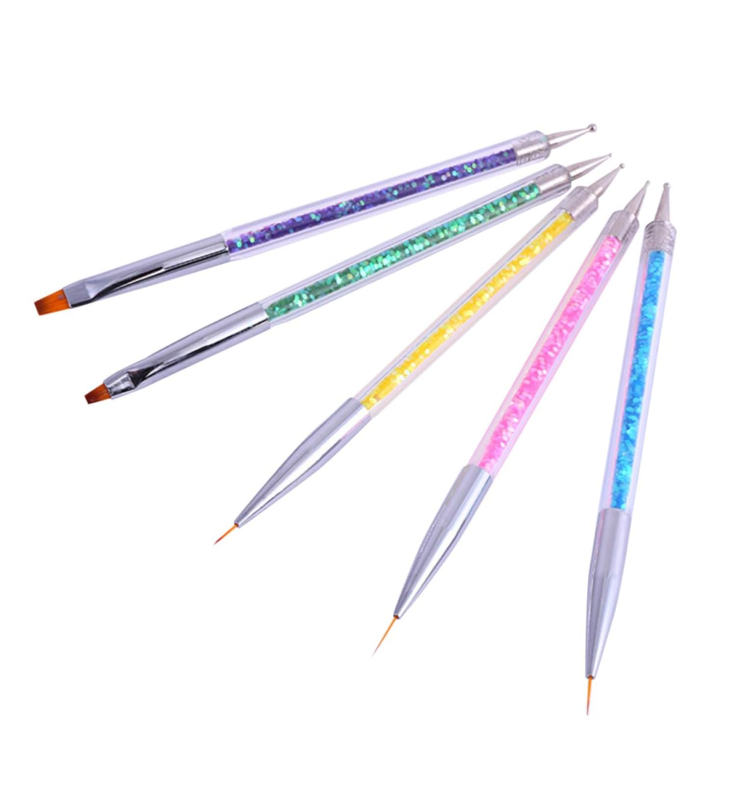 minkissy Sets Stippling Pen Stipple Pen Reusable Nail Art Tools Stainless Steel Nail Art Tools Kit De Manicura Nail Dotting Pen Uv Gel Pen Manicure Pull Pen Nail Brush Paint Pen - Buy Online on GoSupps.com