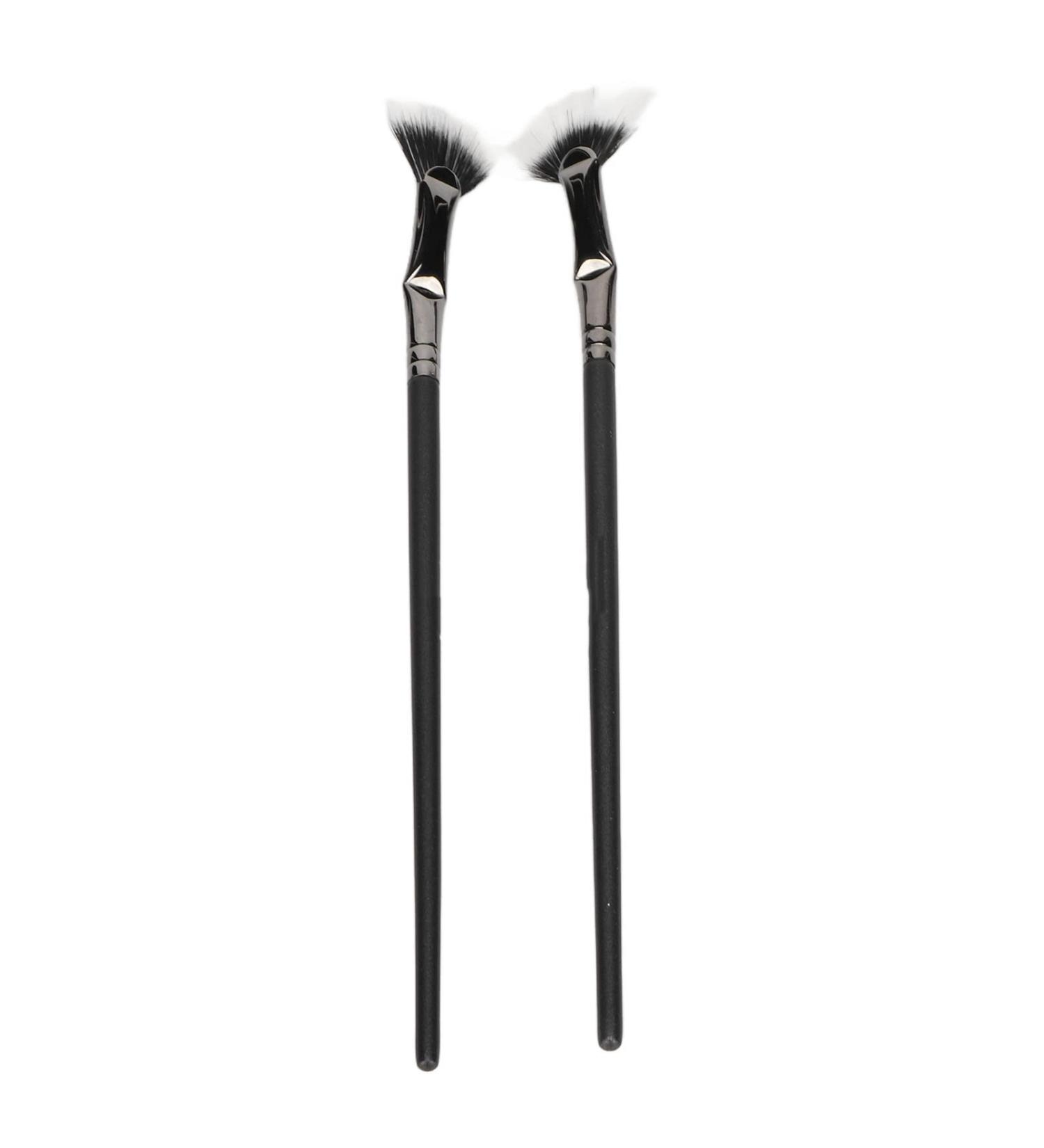 Fan-shaped eyelash brush 2 sunflower fan-shaped folded eyelash brushes folded lower eyelash brush brush out roots double for upper and lower eye makeup brushes - Buy Online on GoSupps.com
