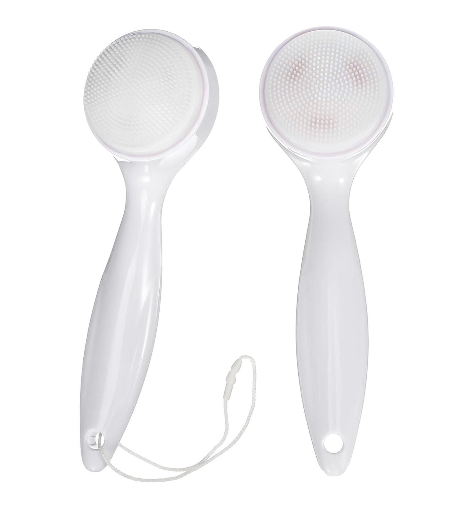 FRCOLOR 2pcs Silicone Cleansing Brush - Facial Scrubber & Skin Care Tool for Deep Cleansing Exfoliation & Massage - Buy Online on GoSupps.com