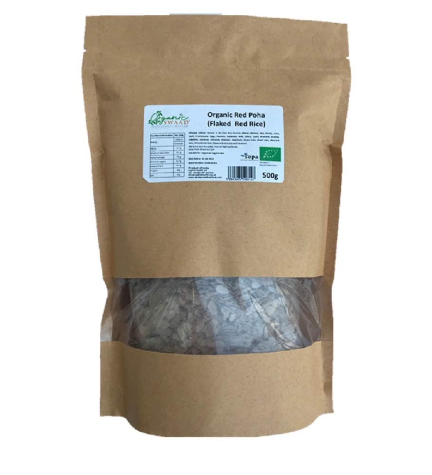 Organic Red Poha (Flaked Rice) 500g