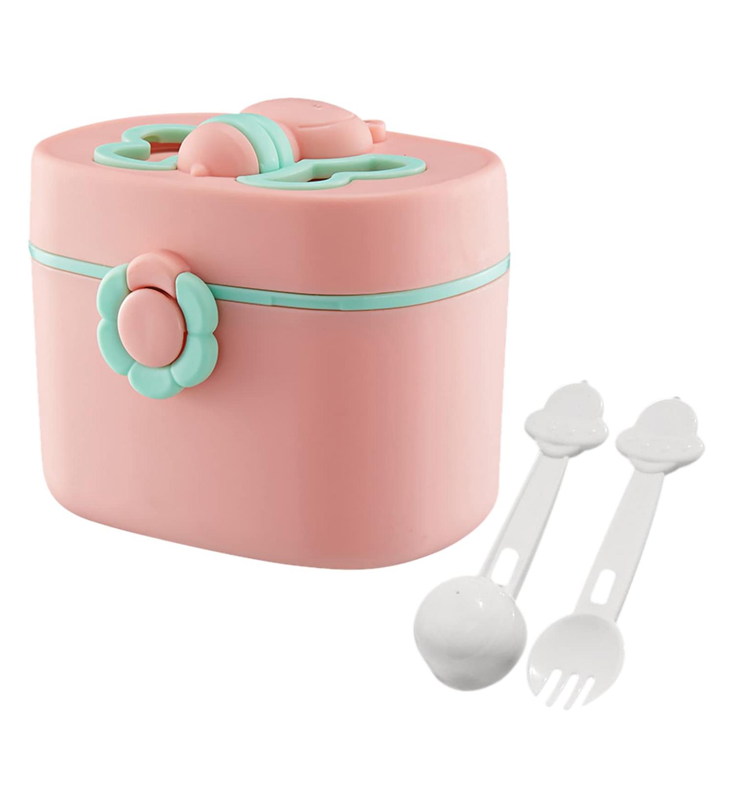 EACHPT 410ML Baby Formula Powder Dispenser Pot - Portable Sealed Storage for Outing and Travel - Pink - Buy Online on GoSupps.com