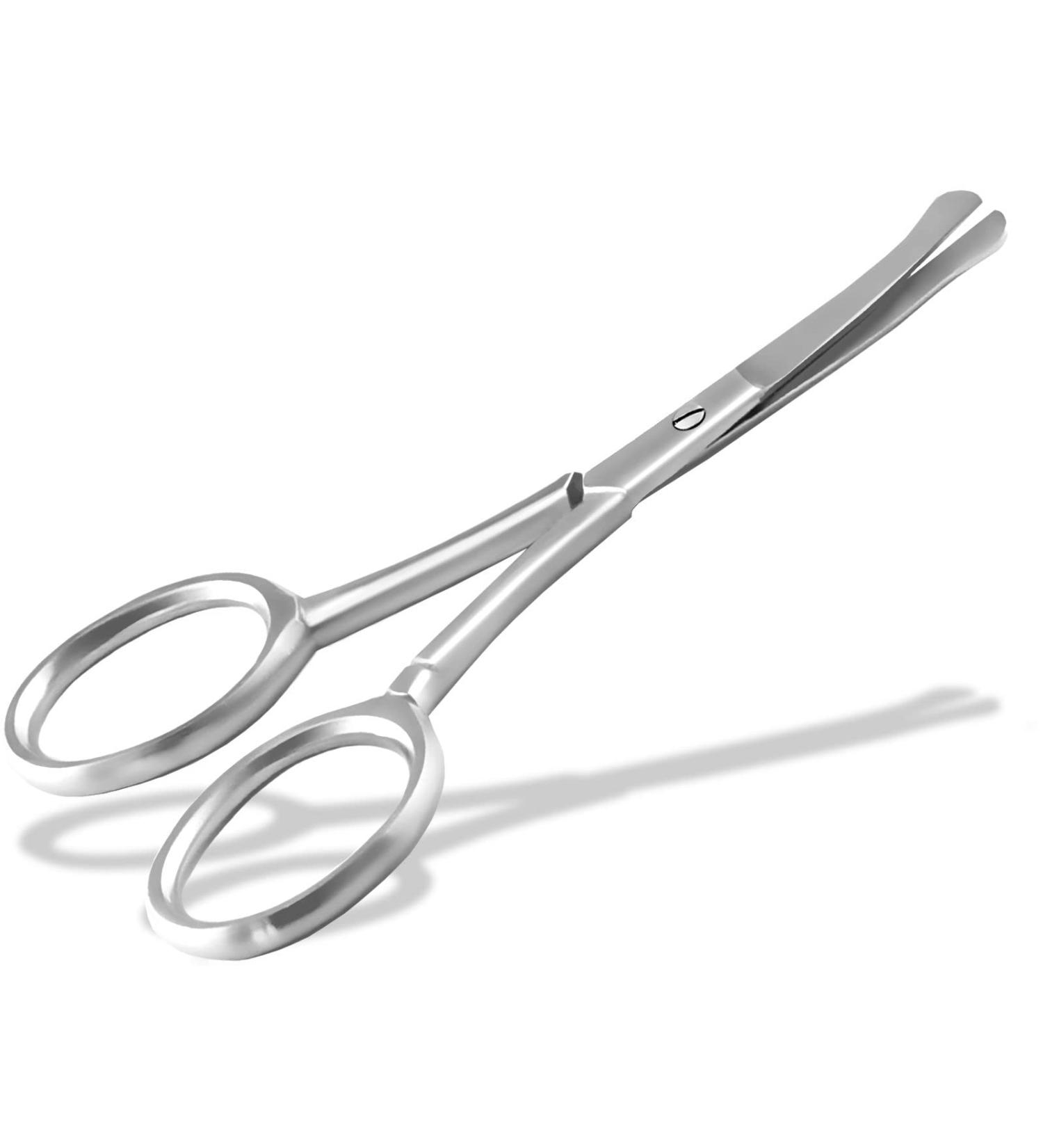 Premium 9cm Stainless Steel Beard & Hair Scissors - Curved Mustache Cutting Shears for Precision Grooming - Buy Online on GoSupps.com