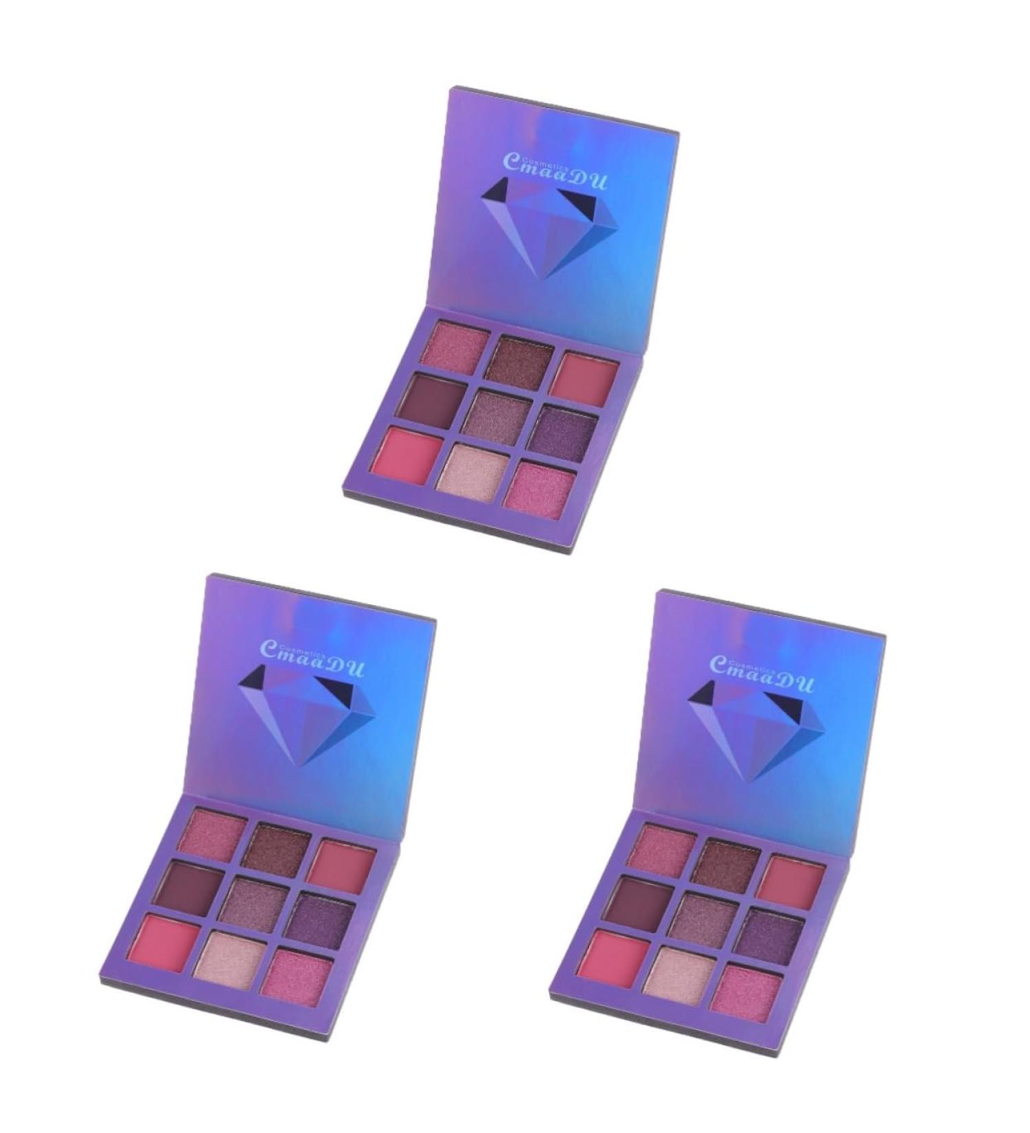 Beavorty Shimmer Eyeshadow 3pcs 9 Paillette Eyeshadow women eye shadow eyeshadow palette makeup palette flash 1 count (Pack of 1) Purplex3pcs - Buy Online on GoSupps.com