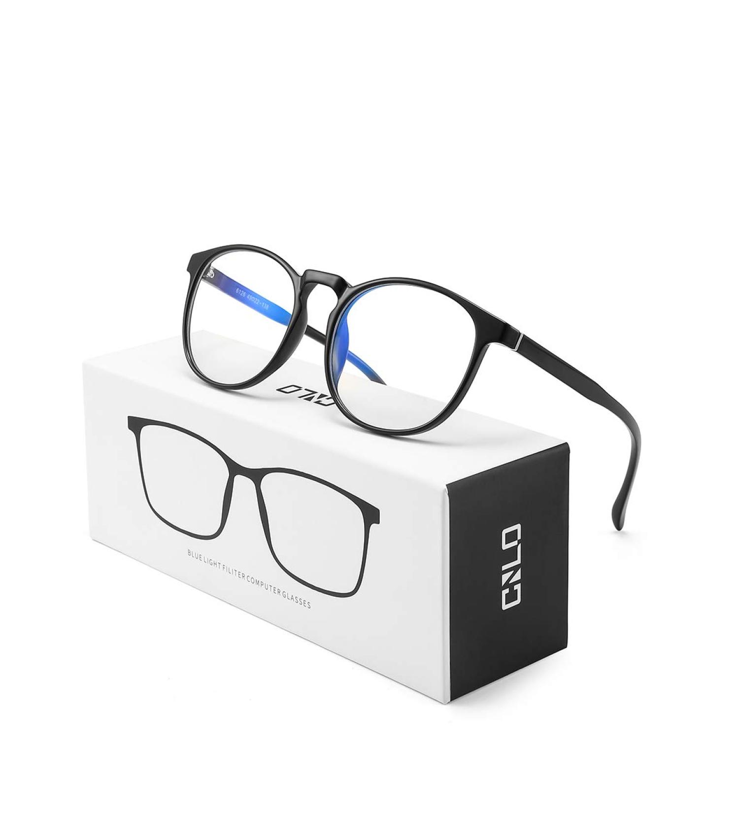 CNLO Blue Light Filter Glasses for Eye Strain Relief Lightweight Men/Women's Computer Glasses in Black - Buy Online on GoSupps.com
