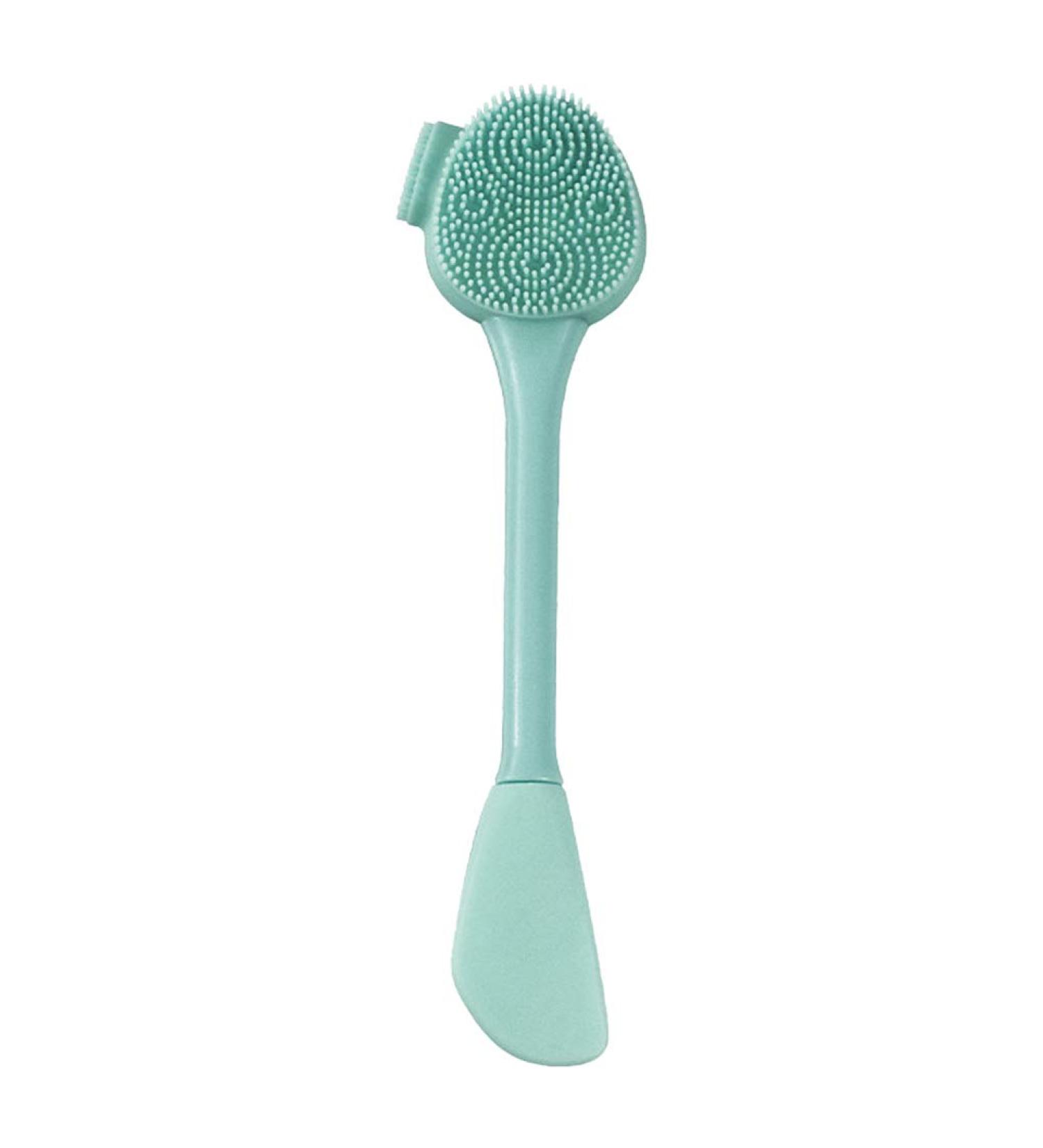 Rongweiwang Silicone Facial Cleansing Brush - Exfoliating & Massaging Double Head Brush for Deep Cleansing - Green - Buy Online on GoSupps.com