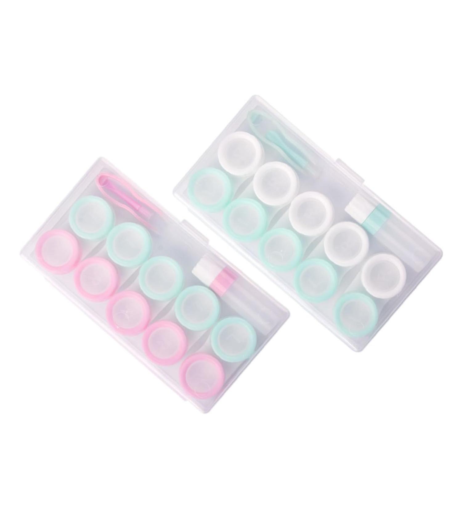 Solustrie Portable Storage Box for Colored Contact Lenses - Light Green Contact Lens Case 14.5x8.2cm Perfect for Travel - Buy Online on GoSupps.com