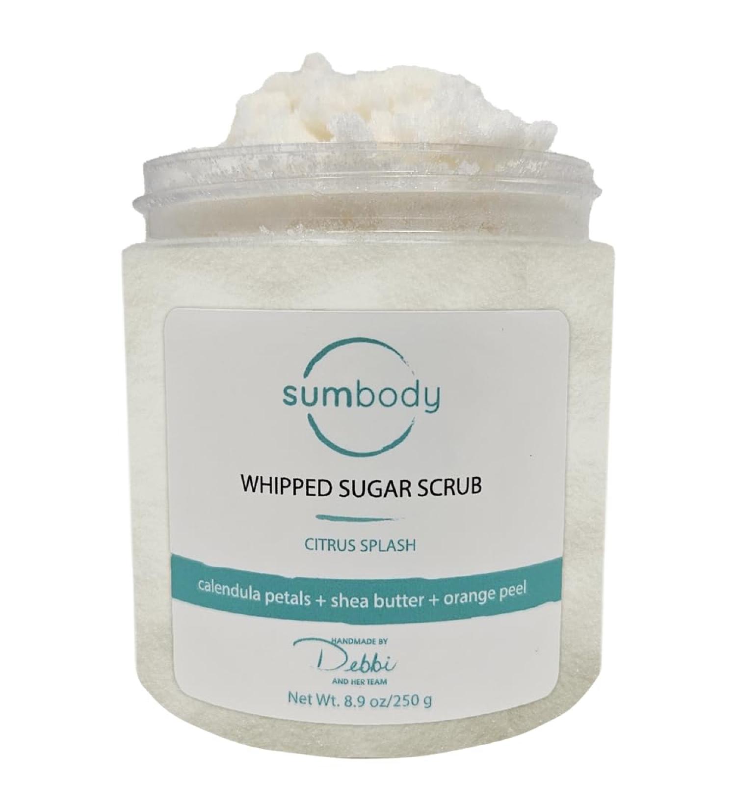 Whipped Sugar Body Scrub with Vitamin C Citrus Splash - Gentle Exfoliator for Sensitive Skin Hydrating Foot & Hand Scrub for Men & Women Made in USA 8.9 Ounce - Buy Online on GoSupps.com