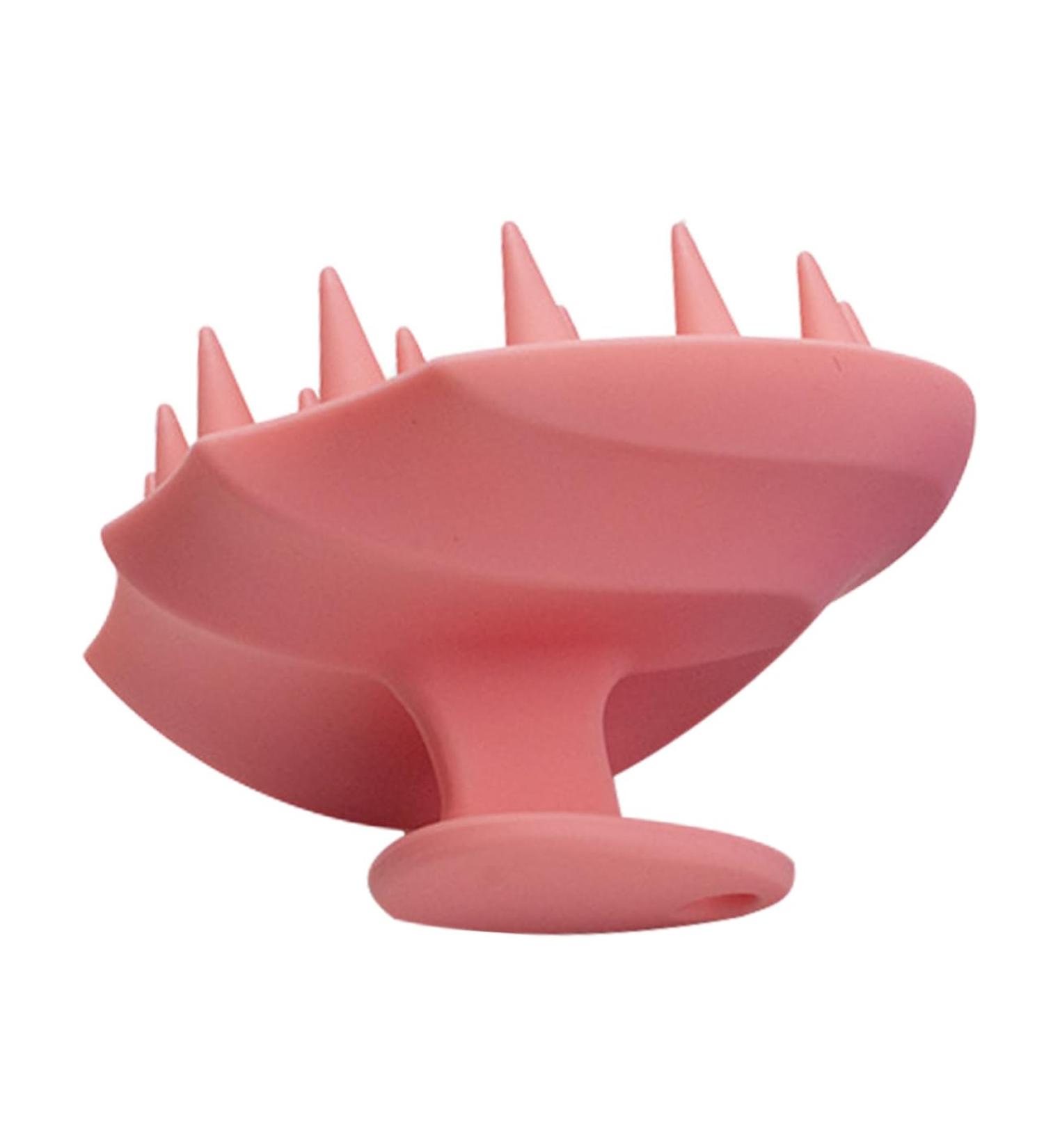 Magiclulu Silicone Handy Shampoo Brush - Head Massage & Peeling Device 10.80x9.50cm Pink - Perfect for Scalp Cleaning - Buy Online on GoSupps.com