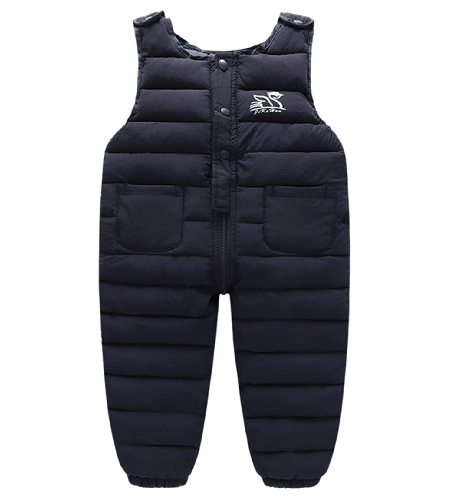 Maeau Baby Snow Bib Overalls | Toddler Winter Pants | Windproof Ski Bottoms | 6M-4Y | Tag 120/4T | A-navy Blue - Buy Online on GoSupps.com