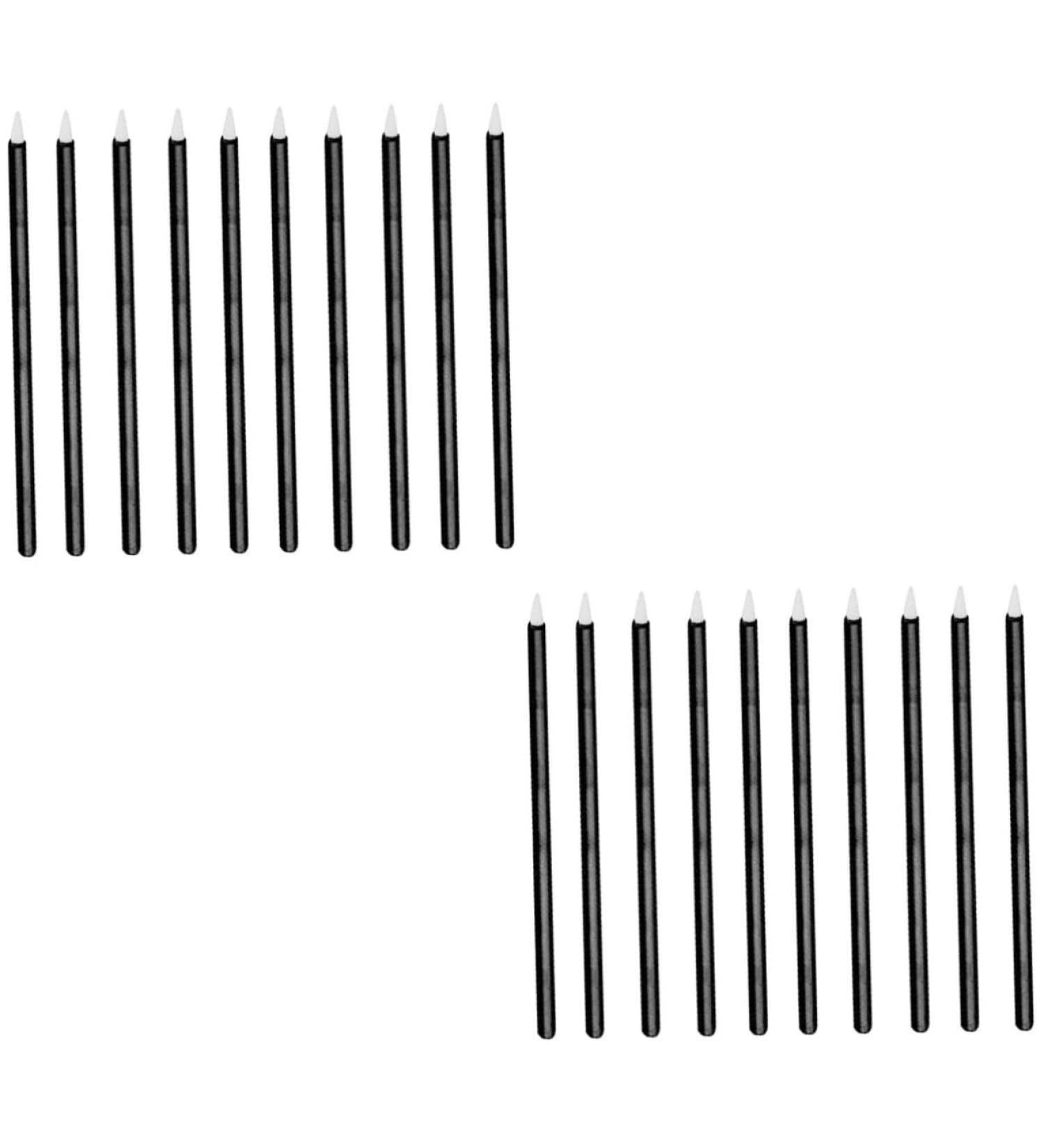 Healvian 200 Pcs Disposable Eyeliner Makeup Eye Stick Mascara Tools for Eyelash Gloss Wand Artificial Fiber 1 count (Pack of 1) Blackx2pcs - Buy Online on GoSupps.com