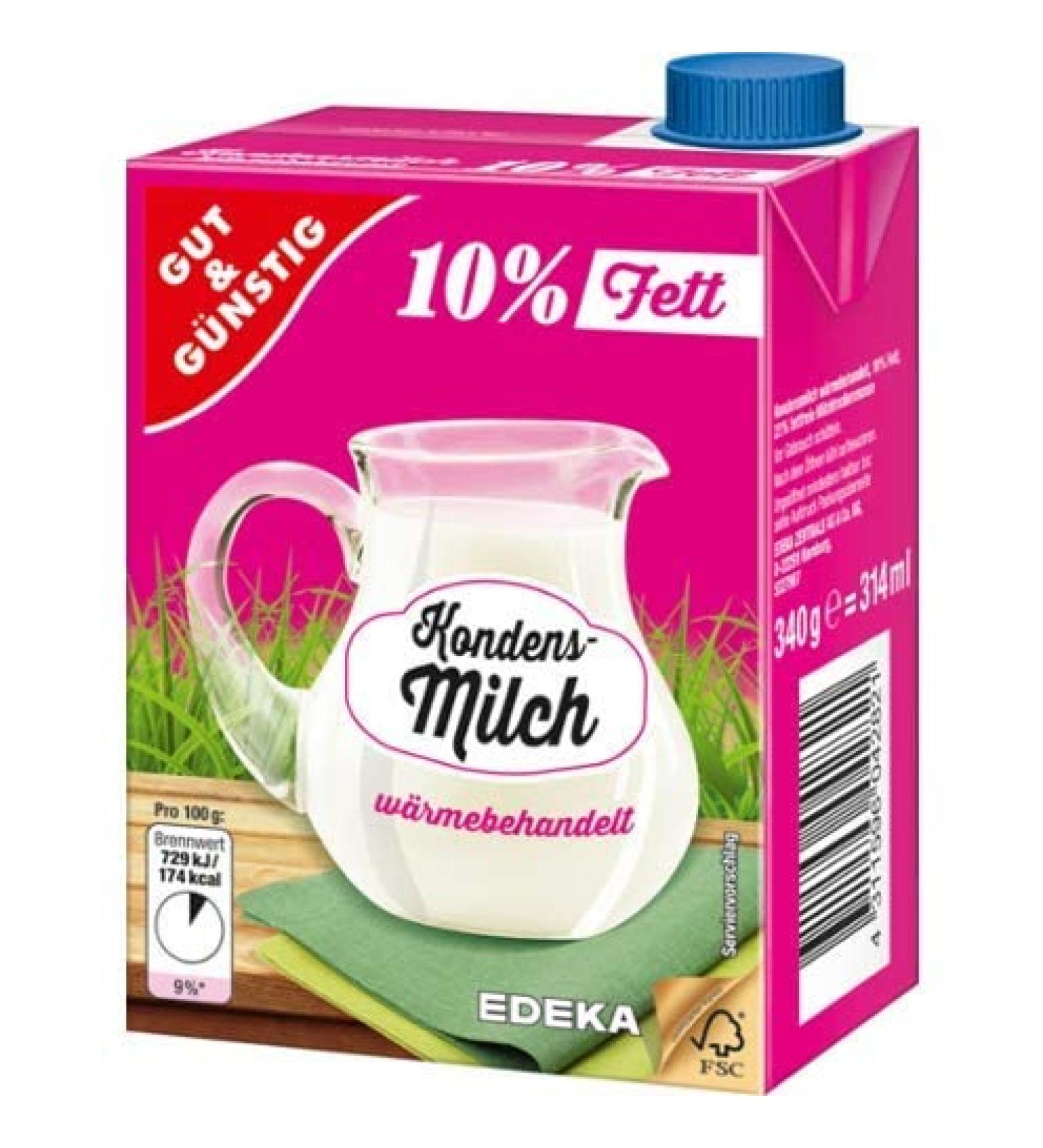 Good & Cheap Condensed Milk 10% Pack of 16 (16 x 340 g)