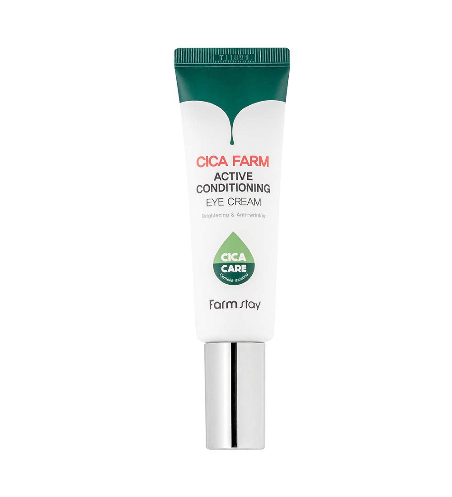 Farmstay Cica Farm Active Conditioning Eye Cream - Nourishing Anti-Aging Treatment for Bright Eyes | Fast International Shipping - Buy Online on GoSupps.com