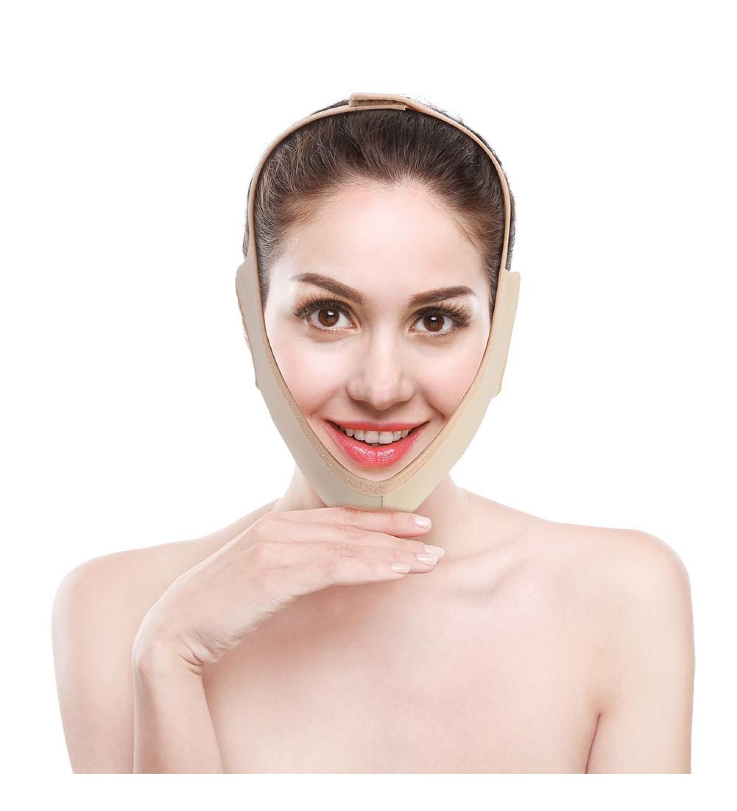 Face Slimming Mask & Facelifting Belt - Double Chin Reducer for Tightening Sagging Skin - Buy Online on GoSupps.com