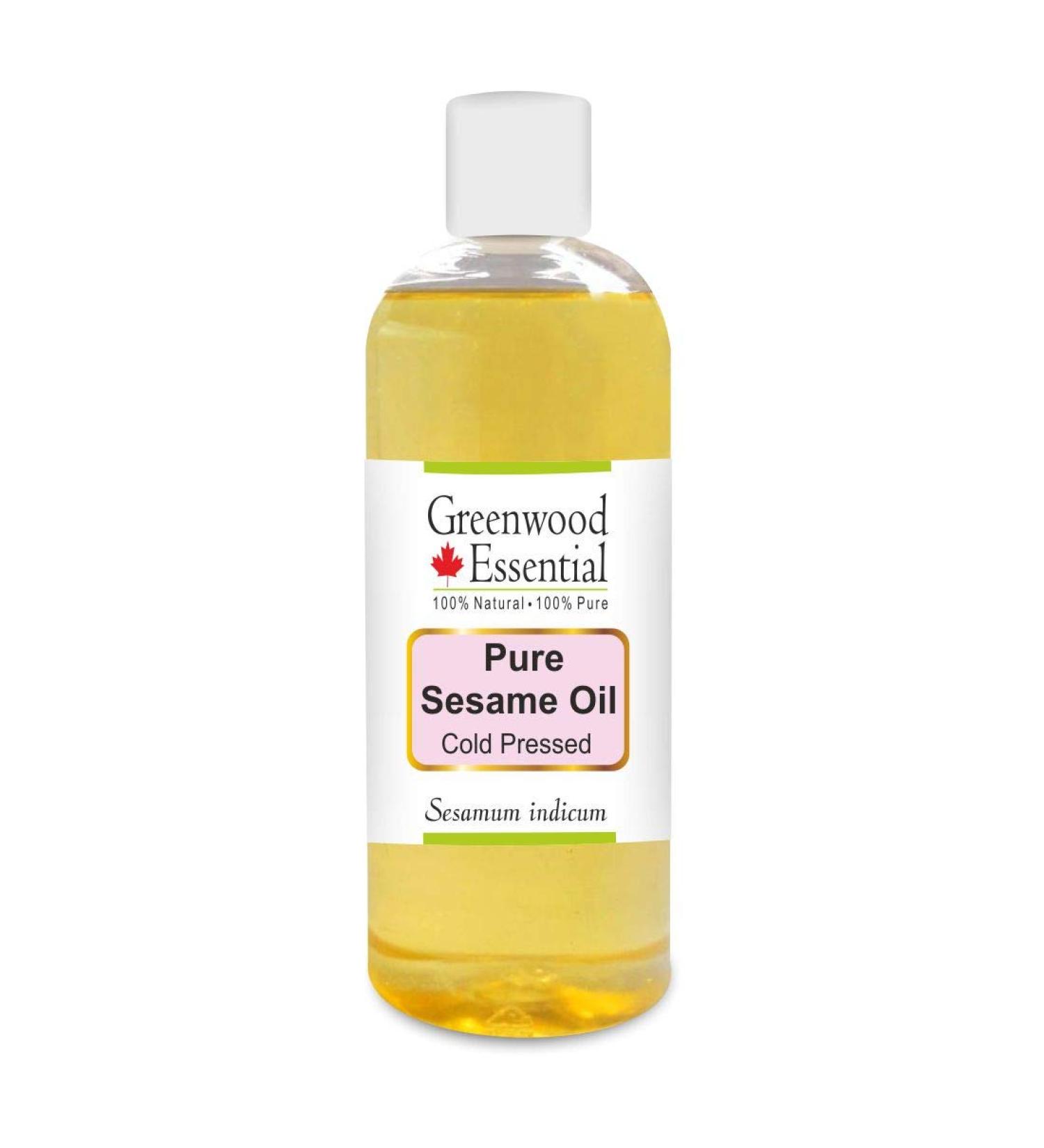 Greenwood Essential Pure Sesame Oil 200ml - Cold Pressed Therapeutic Grade | International Shipping Available - Buy Online on GoSupps.com