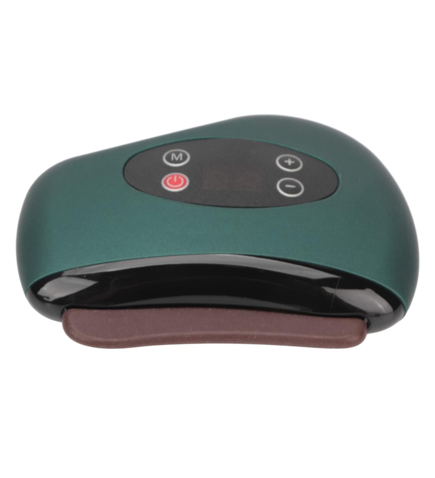 12-Speed Heated Gua Sha Massager - Red Bian Stone for Anti-Aging & Muscle Relaxation | International Shipping - Buy Online on GoSupps.com