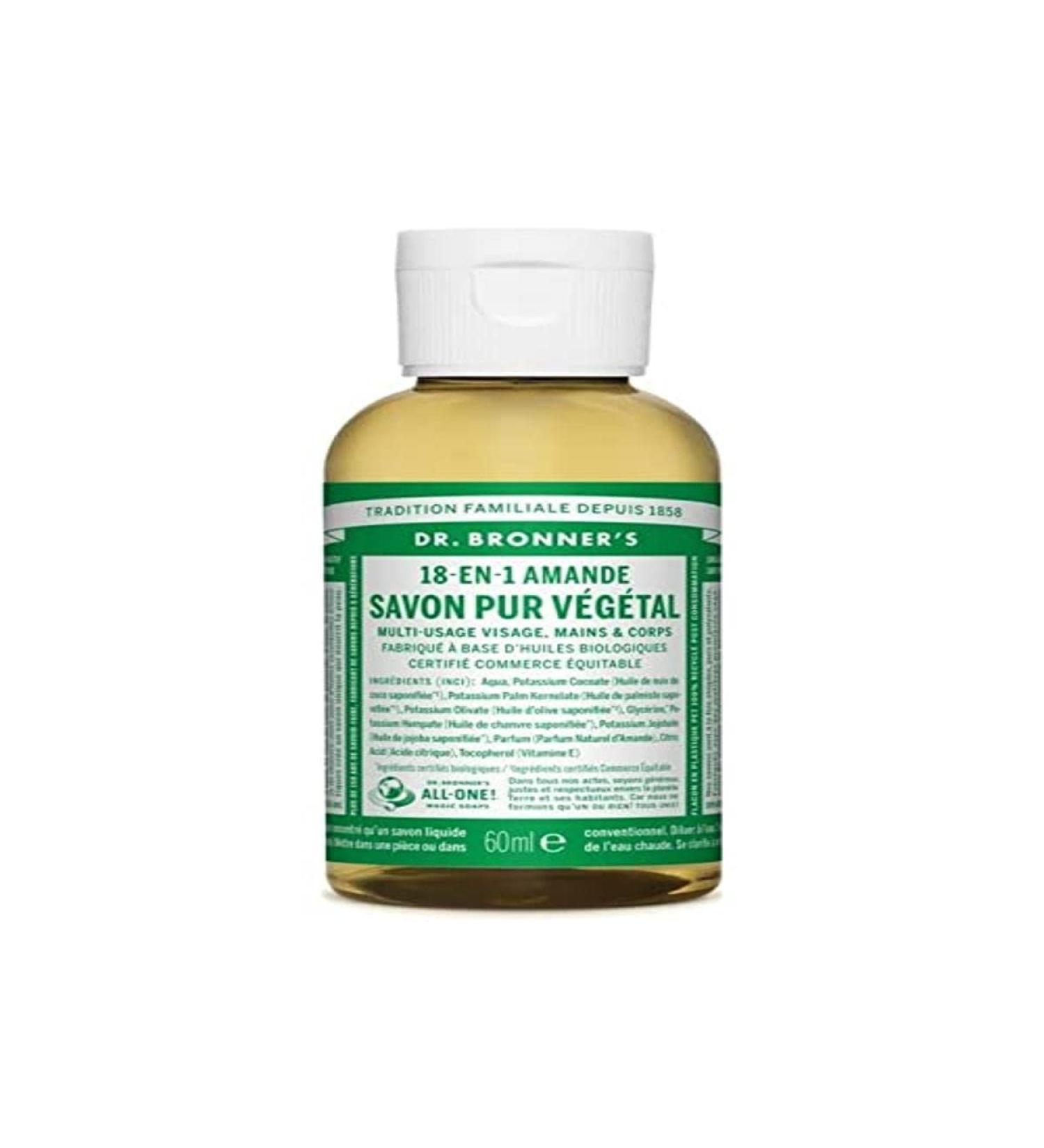 Dr Bronner's Almond Liquid Soap 60 ml