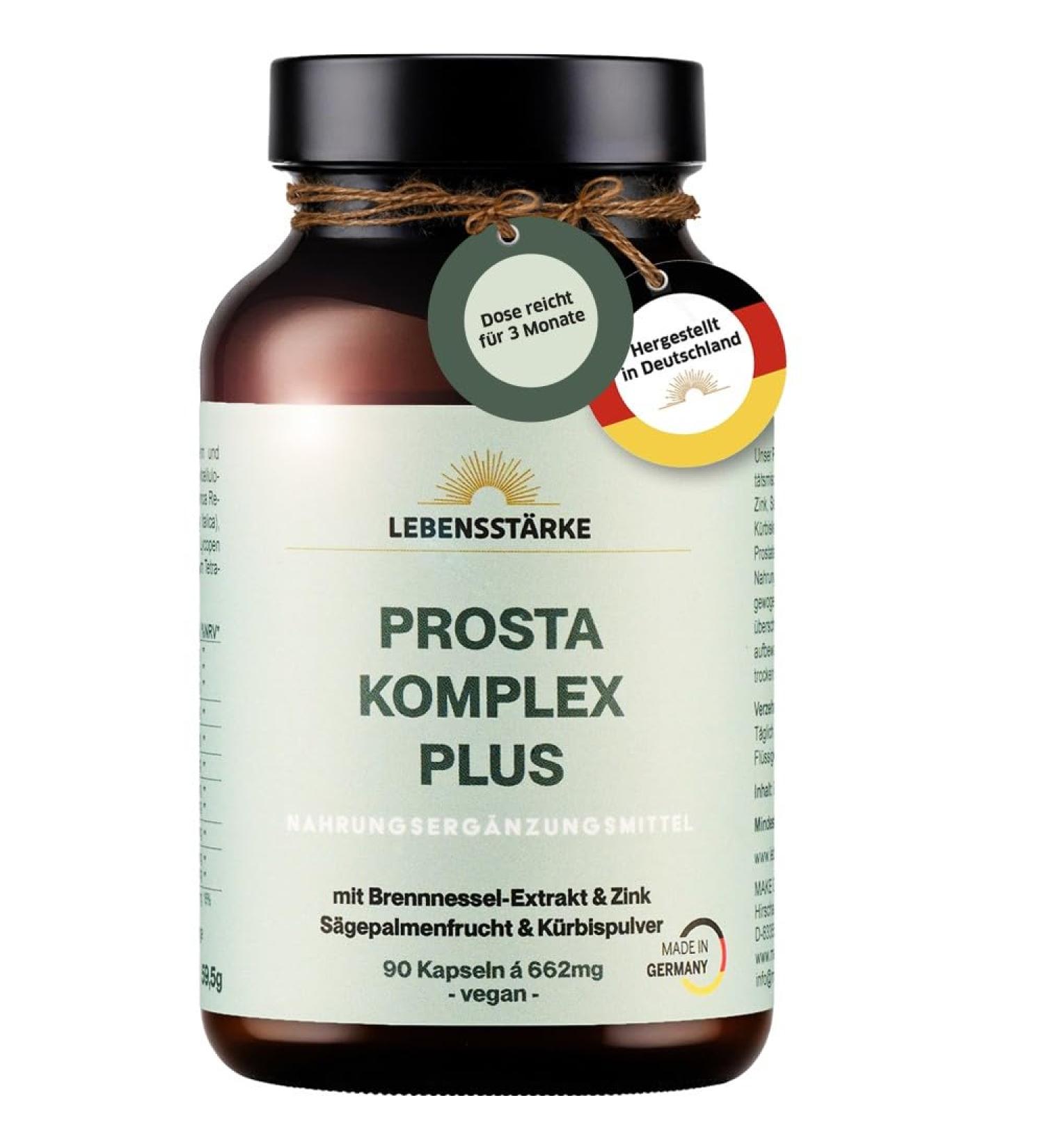  LEBENSST RKE Prosta Komplex Plus Prostate Capsules for Men last 90 days - High Dose - Life Force - Saw Palmetto Extract Nettle - Buy Online on GoSupps.com