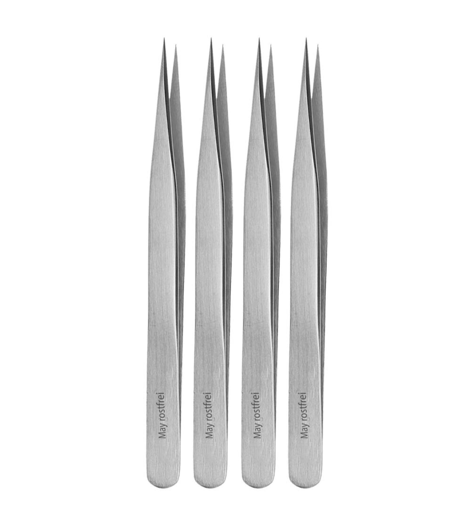 May 4x Technical Tweezers Set - Precision Model Watchmaker & Electrician Tweezers - Stainless Steel Fine Mechanics Tools - Buy Online on GoSupps.com