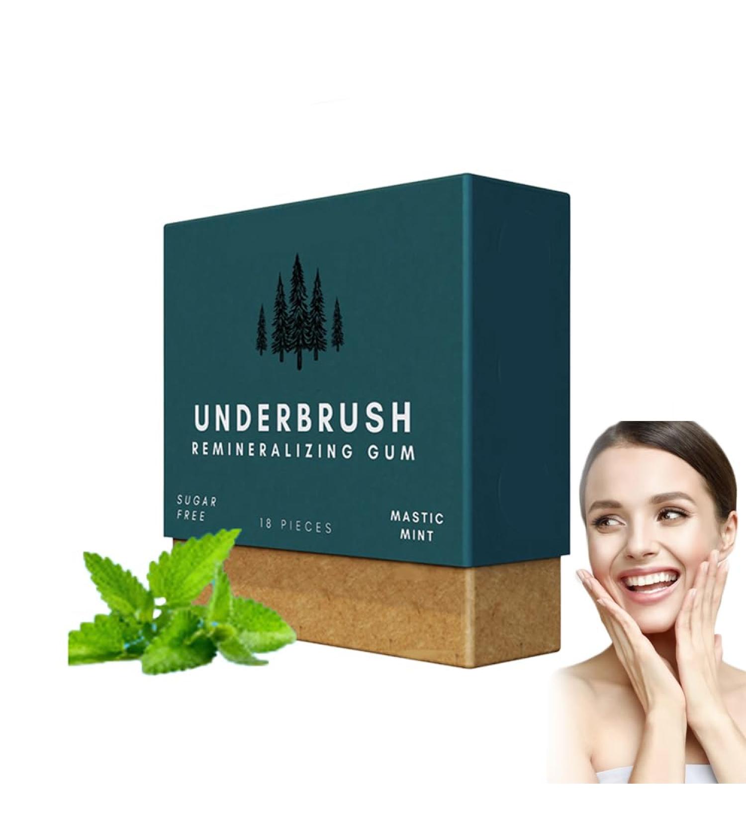 Underbrush Remineralizing Gum Underbrush Mastic Mint Remineralizing Chewing Gum Hydroxyapatite All Natural Mint Remineralizing Gum Keeps Mouth Fresh Clean and Healthy (1pcs-a) - Buy Online on GoSupps.com