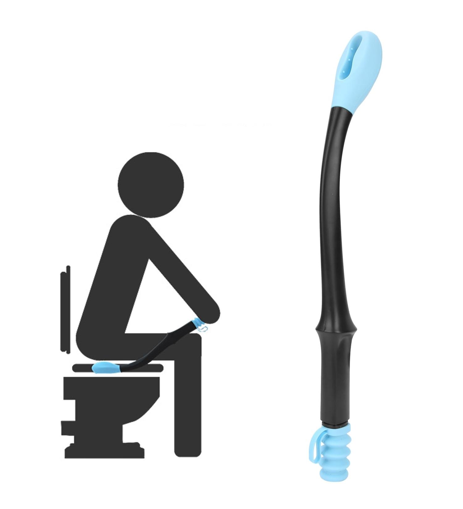 Toilet Wiping Aid with Long Handle - Comfort Bottom Wiper for Seniors & Pregnant Women - 15.7 Inch Self-Wipe Assistant - Buy Online on GoSupps.com