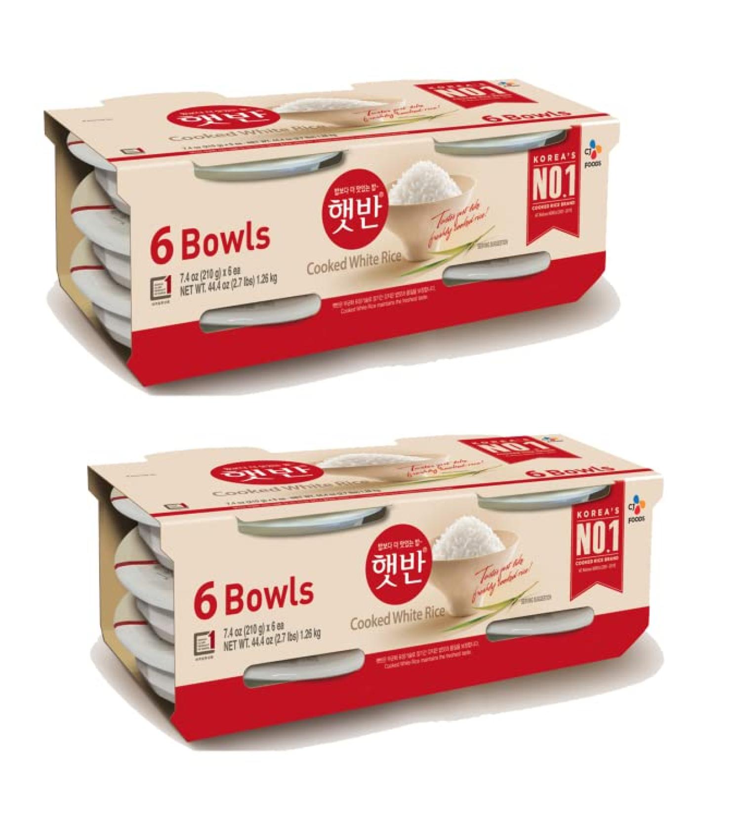 CJ Cooked Rice (Hetbahn) - Korean Microwavable Instant White Rice 210g (Pack Of 12) - Buy Online on GoSupps.com