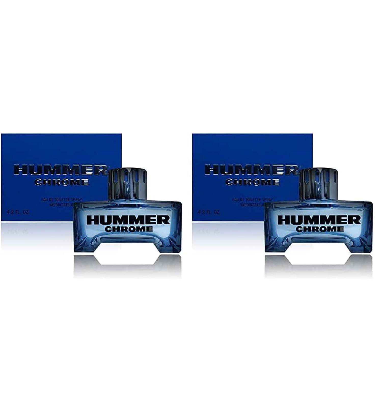 Hummer Chrome Cologne for Men EDT 4.2 oz (Pack of 2) 4.2 Fl Oz (Pack of 2)