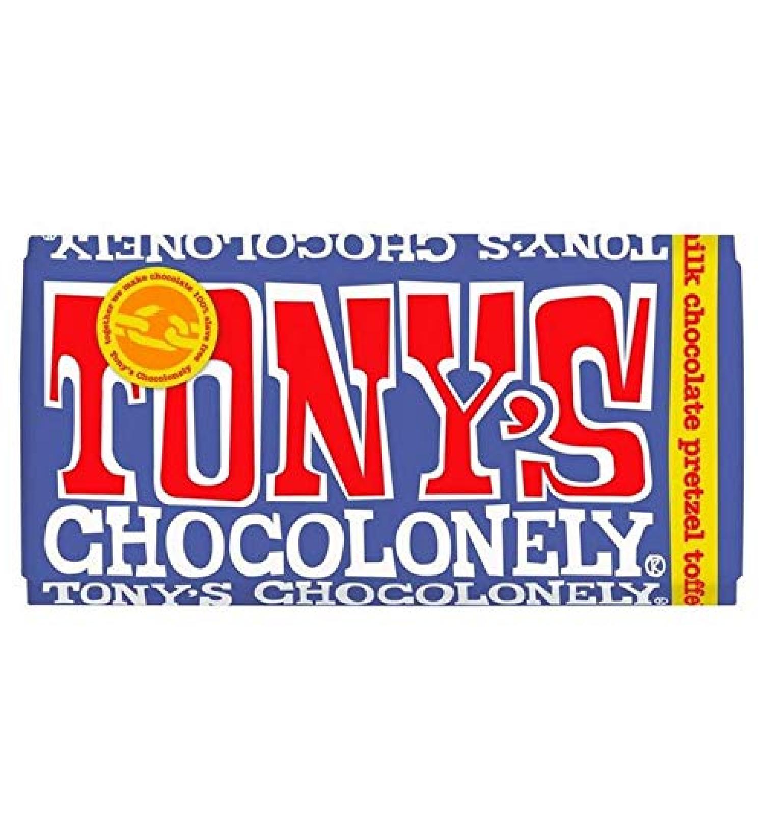 Tony's Chocolonely Tony's Chocolonely Dark Milk Chocolate Pretzel Toffee 42% 180g