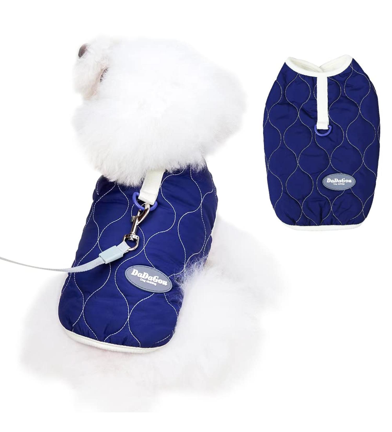 Mitili Dog Coat - Warm Waterproof Fleece Jacket for Small & Medium Dogs | Windproof Winter Clothing (Navy Blue XXL) - Buy Online on GoSupps.com