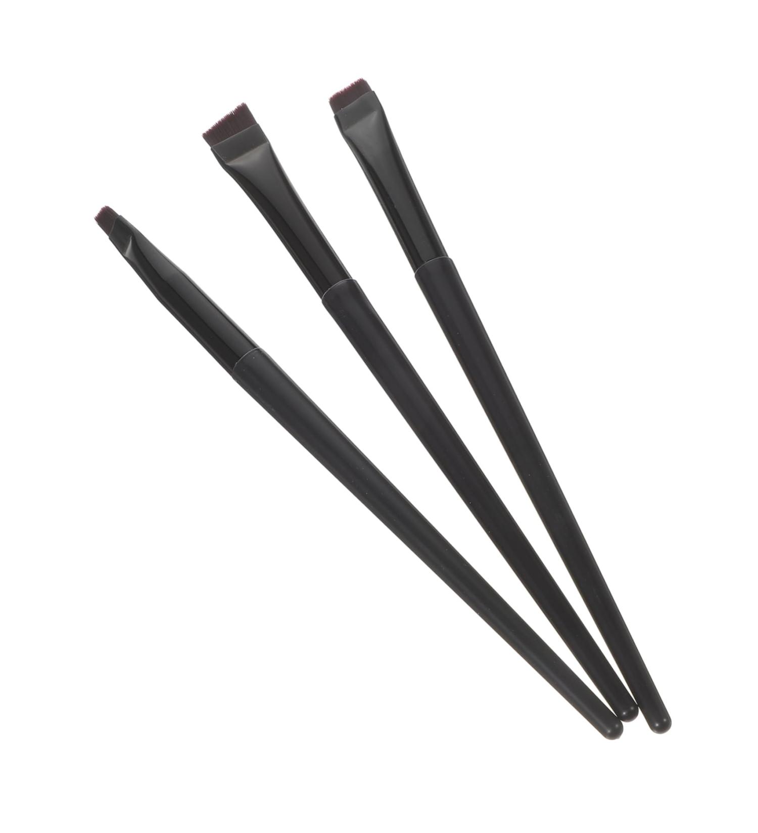 CANIGHT 3pcs Eyeliner Brush Eyebrow Brush Teen Girl Ultra Thin Eyeliner Brush Female Black - Buy Online on GoSupps.com