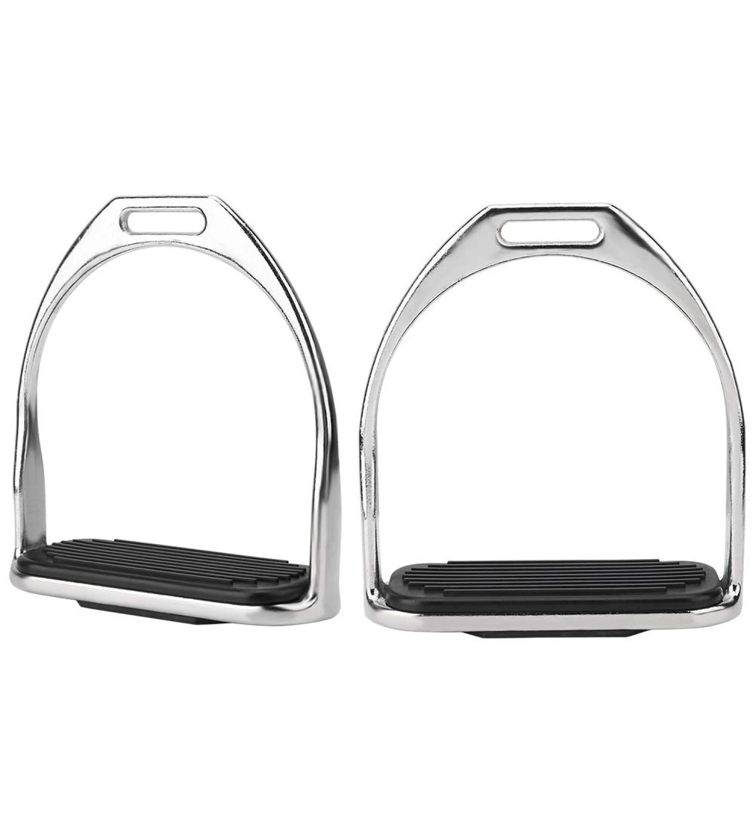 Salutuya 4.8 Comfortable Iron Stirrups with Rubber Pad for Safe & Pain-free Riding - Buy Online on GoSupps.com