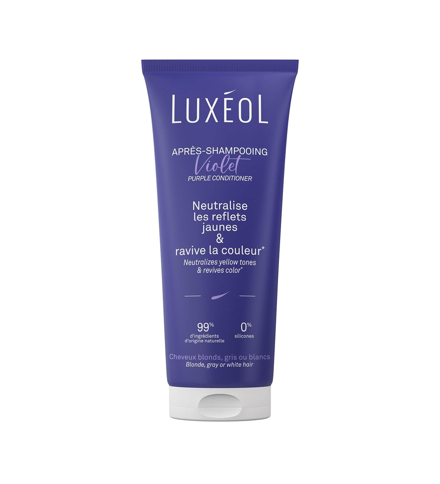LUXEOL - Apr s-Shampooing Violet - Neutralise Les Reflets Jaunes & Corrige Les Reflets Cuivr s* - Ravive la Couleur* - Contient Un Pigment Violet Correcteur - Fabriqu en France - 200 ml - Buy Online on GoSupps.com