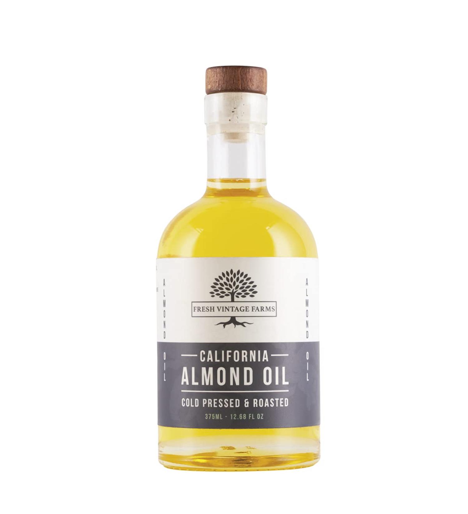 Fresh Vintage Farms Almond Oil - Cold Pressed & Roasted from California - Ideal for Cooking, Baking, Grilling, Dipping & Salads - Buy Online on GoSupps.com
