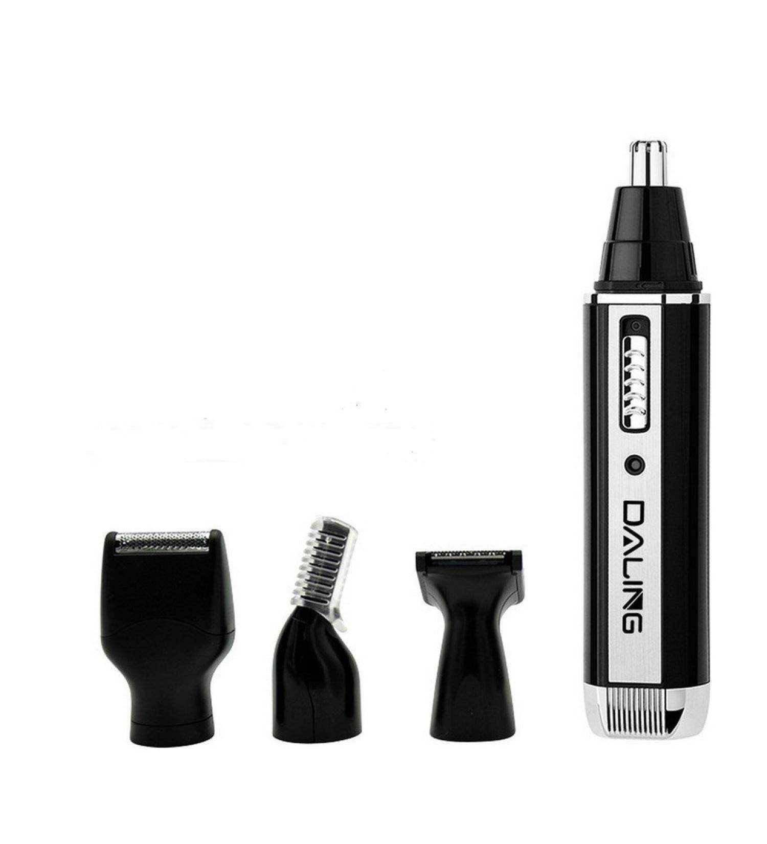 4 in 1 Rechargeable Hair Trimmer for Men & Women - Nose Ear Beard & Eyebrow - Black | International Shipping - Buy Online on GoSupps.com