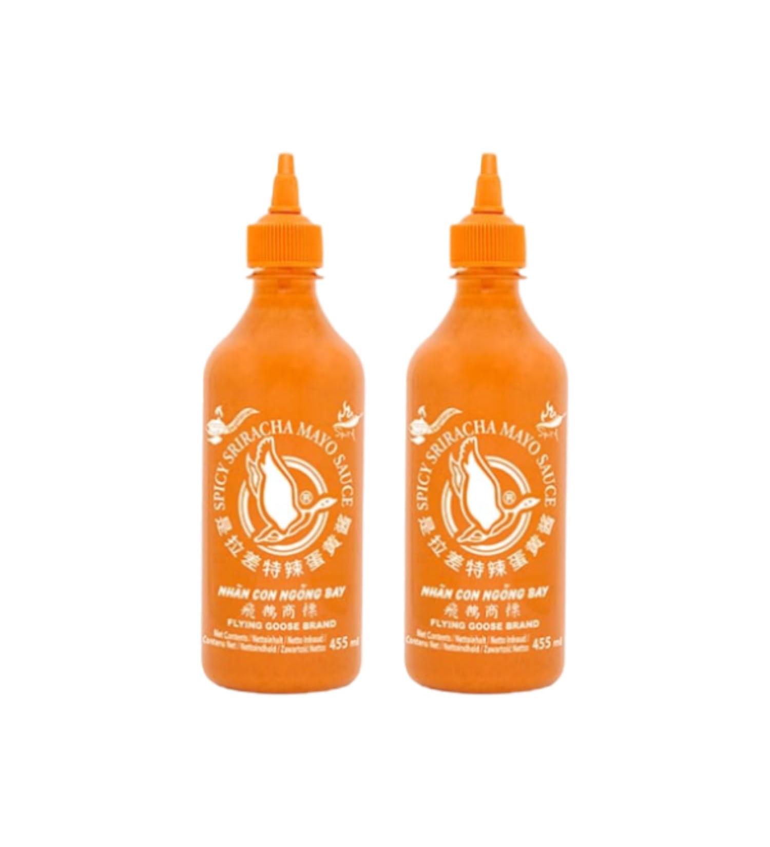 Flying Goose Sriracha Spicy Mayo Sauce (455 ml) - Creamy & Zesty Blend - Used as Taste Enhancer for Meals Oriental Foods and Snacks Natural Ingredients (Pack of 2)